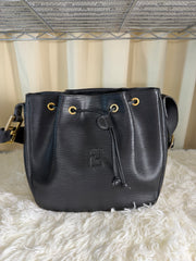 Borsa a Secchiello Vintage di Fendi in Pelle Nera