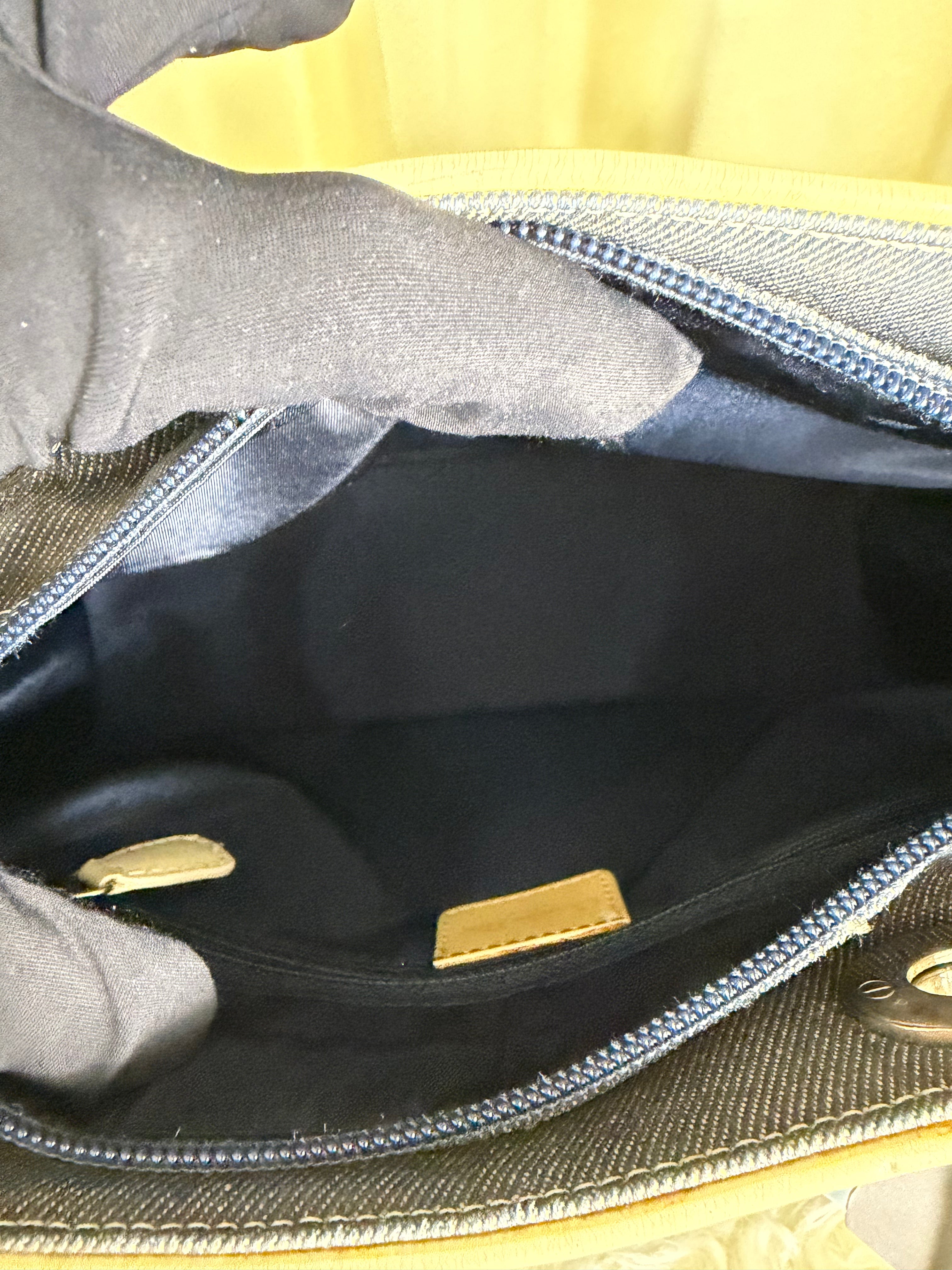 Borsa a Mano Vintage in Denim di Christian Dior