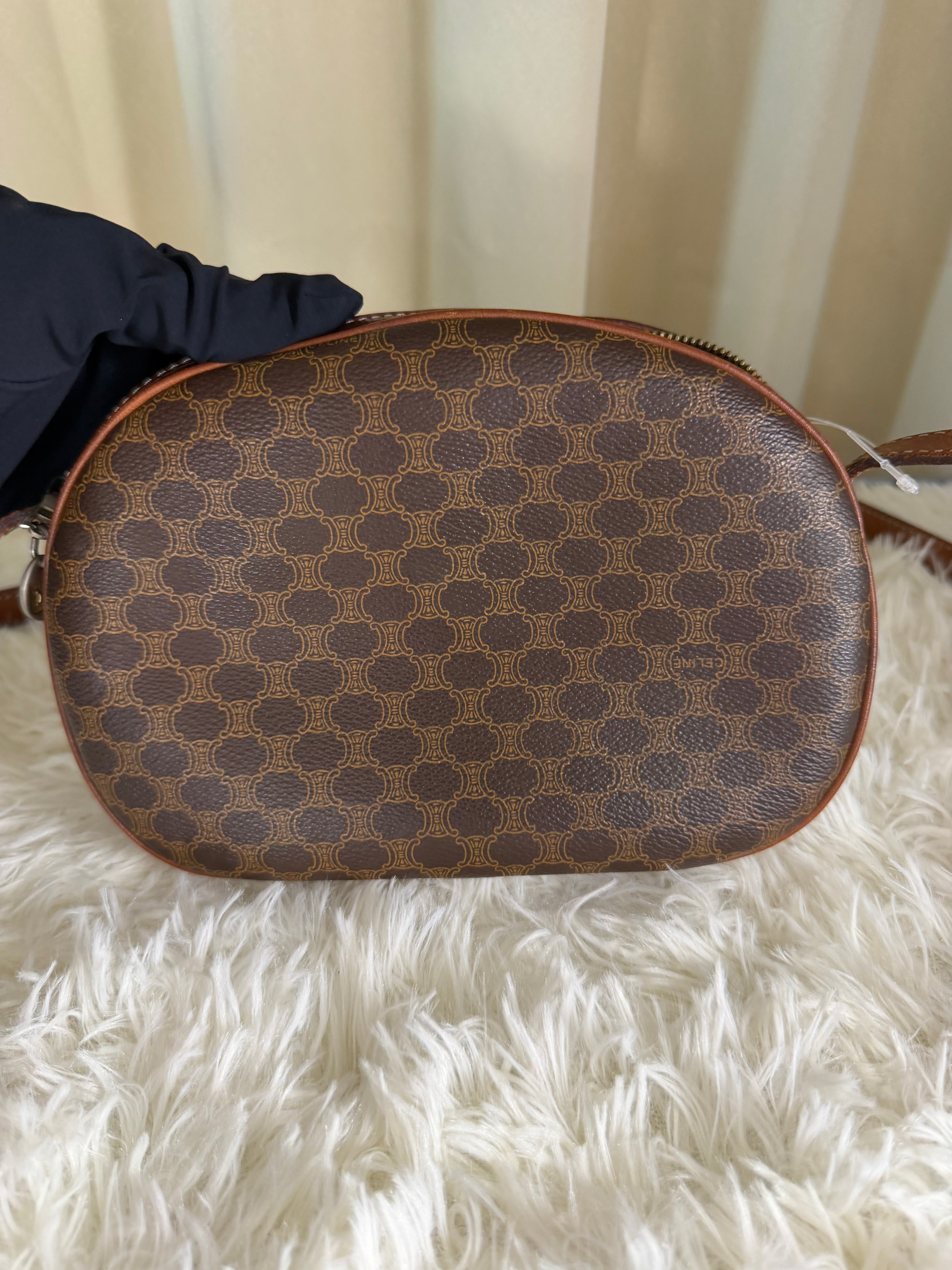 Borsa a Tracolla Vintage Céline in Tela Macadam