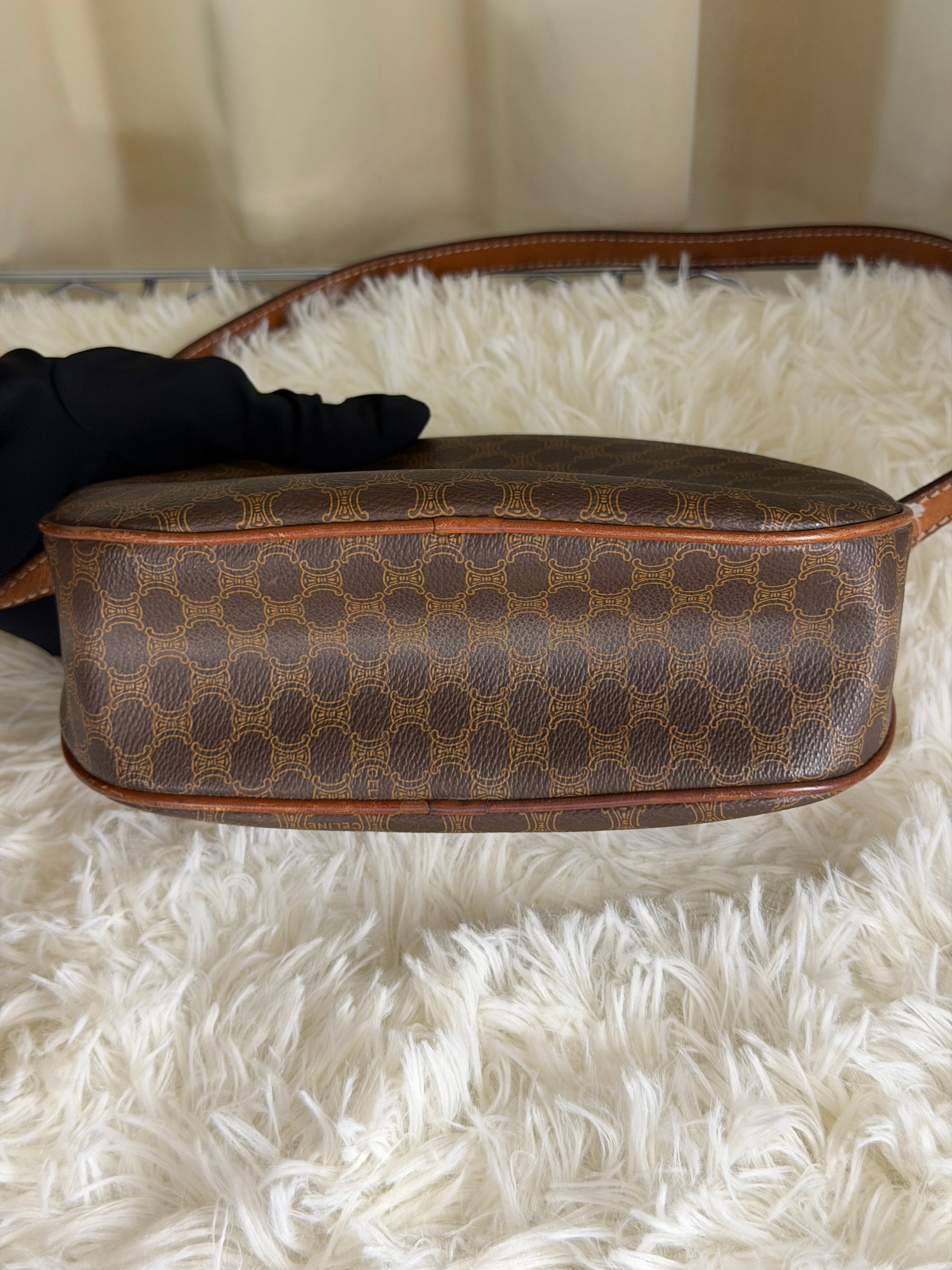 Borsa a Tracolla Vintage Céline in Tela Macadam