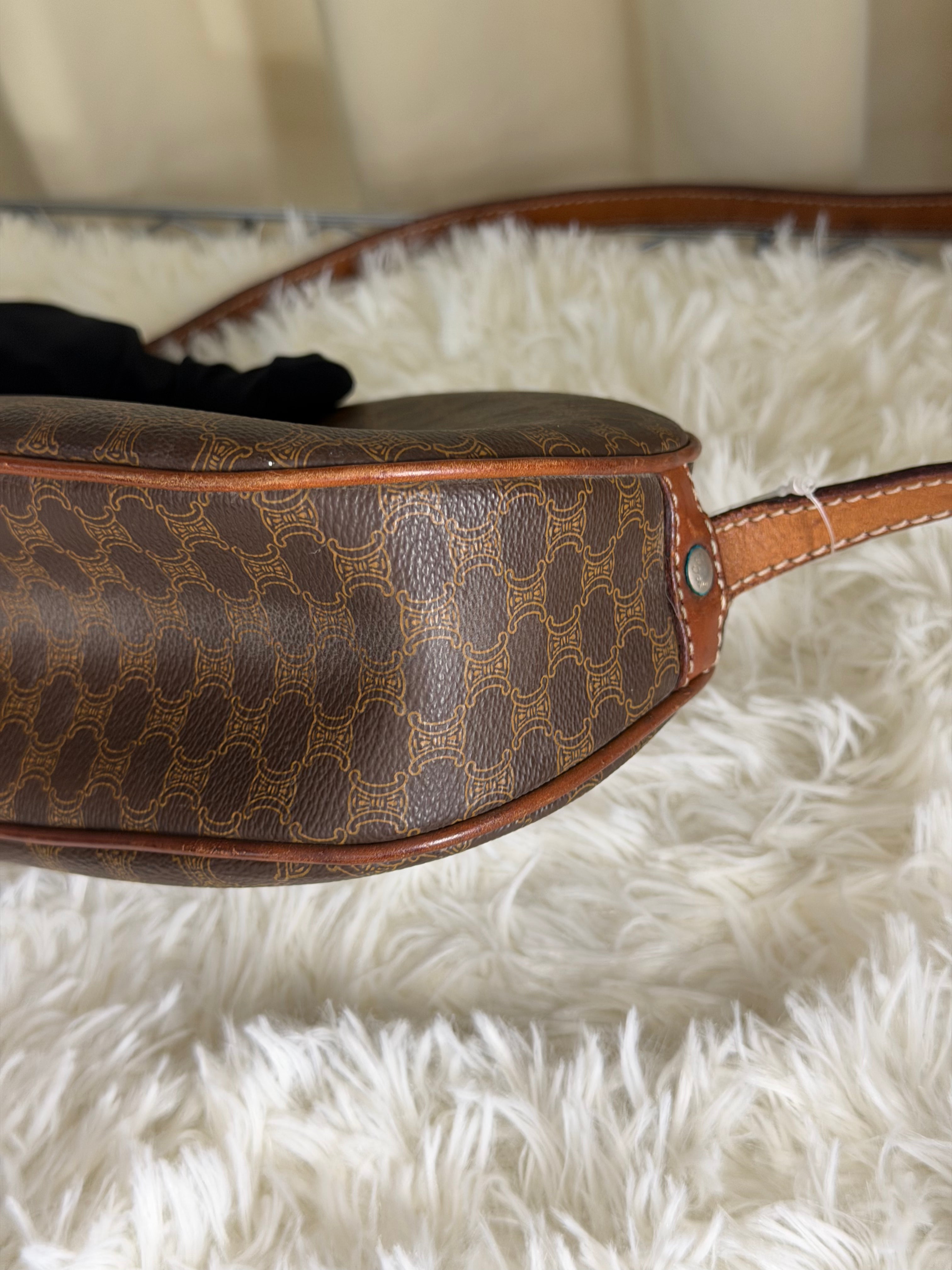 Borsa a Tracolla Vintage Céline in Tela Macadam