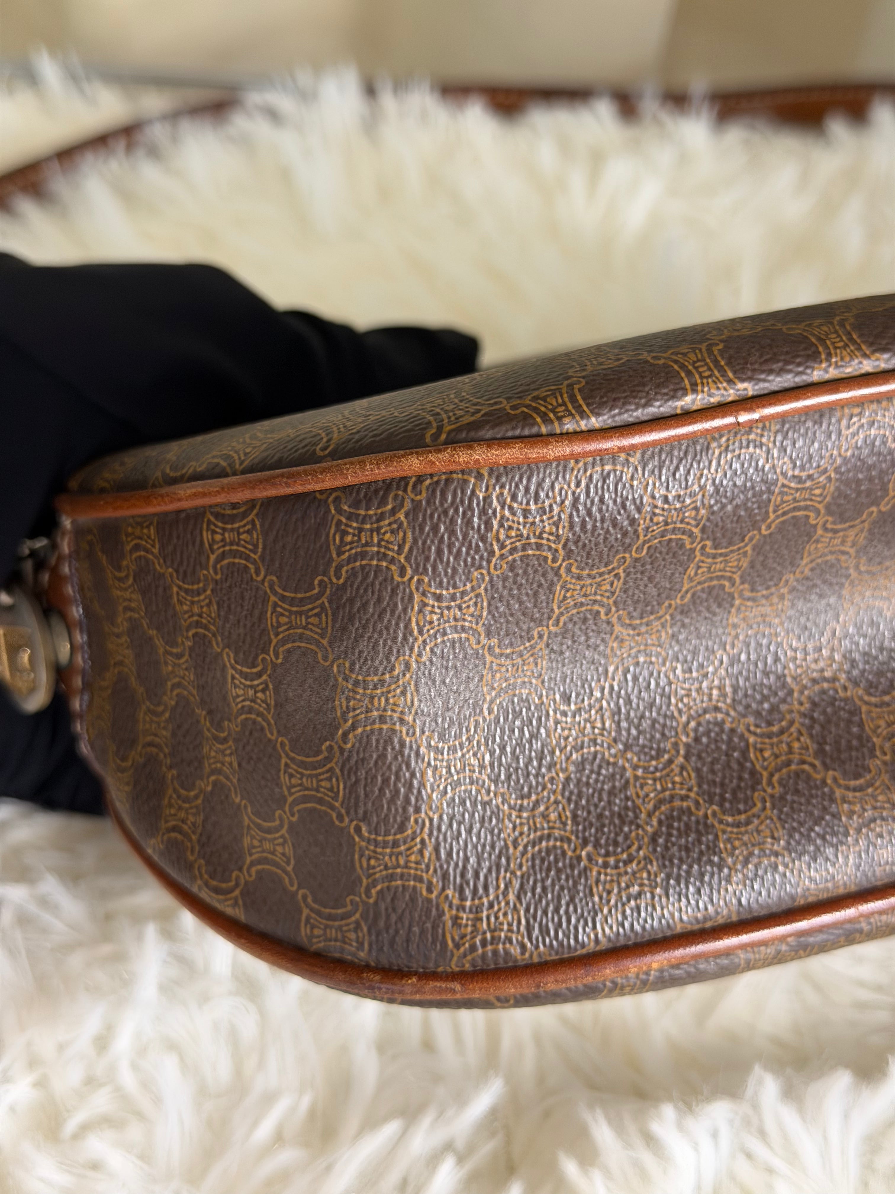 Borsa a Tracolla Vintage Céline in Tela Macadam