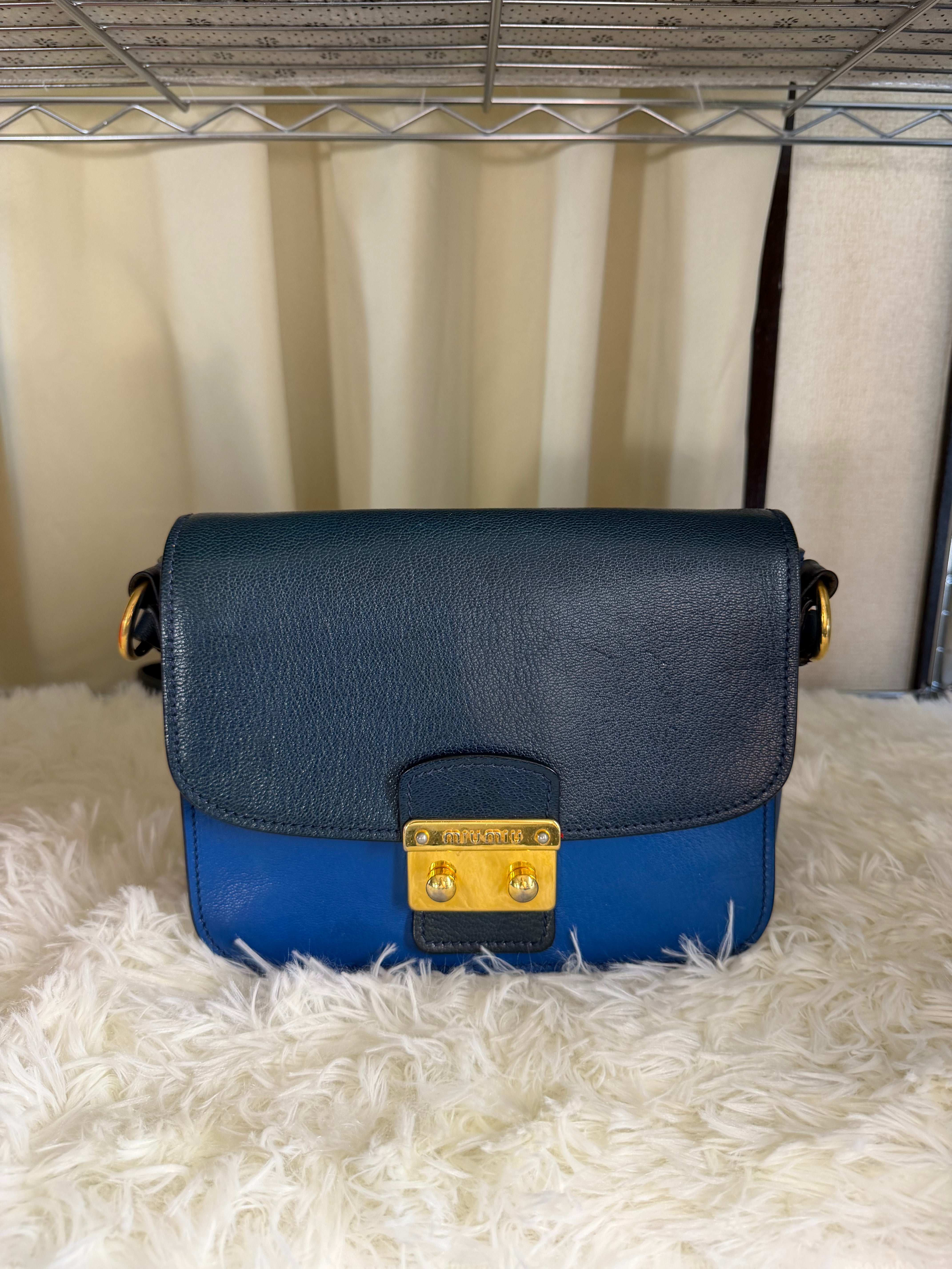 Borsa a Tracolla Two Tone e in Pelle di Miu Miu