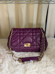 Borsa Christian Dior Milly La Forêt in Morbida Pelle Trapuntata Viola