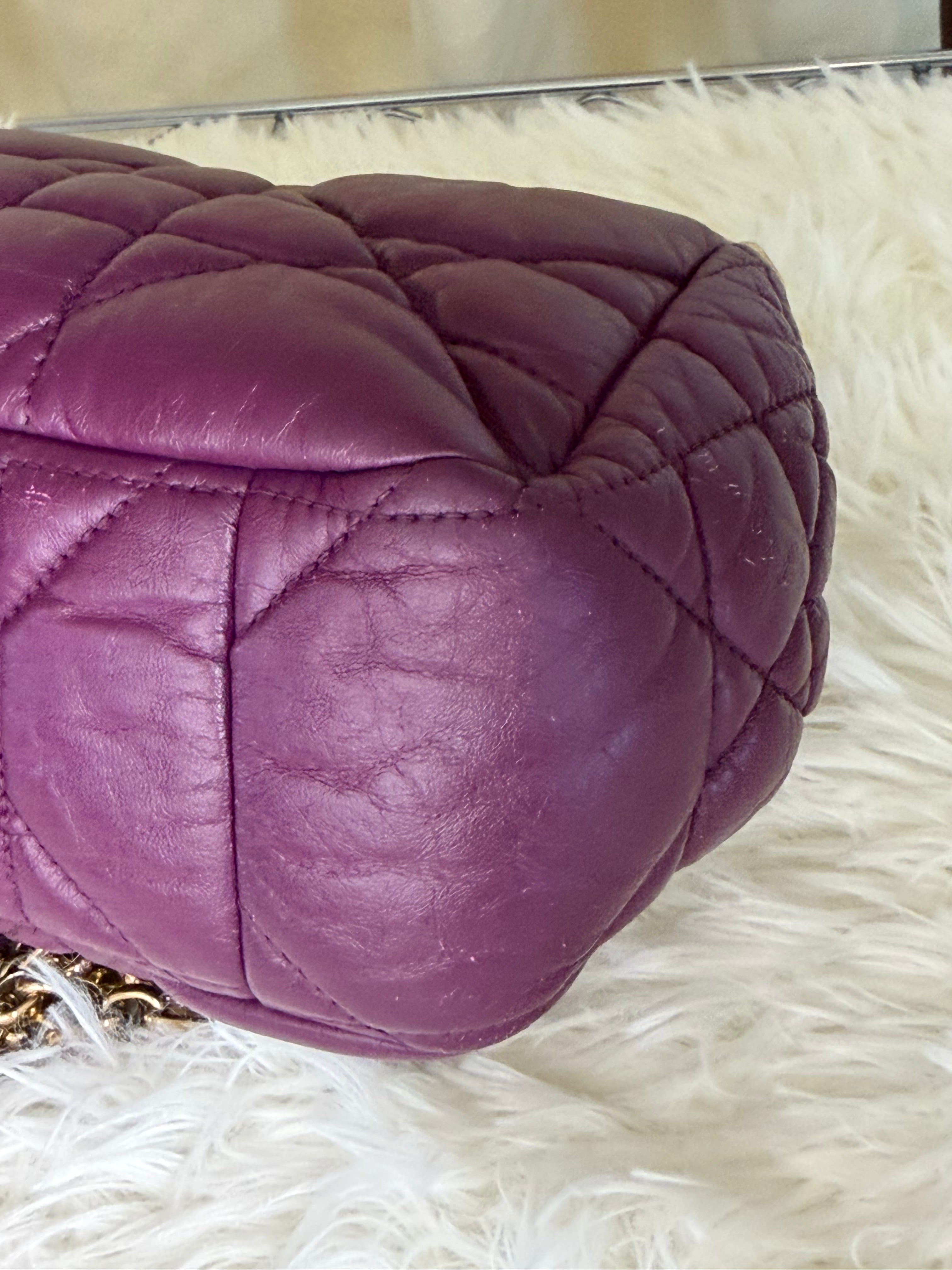 Borsa Christian Dior Milly La Forêt in Morbida Pelle Trapuntata Viola