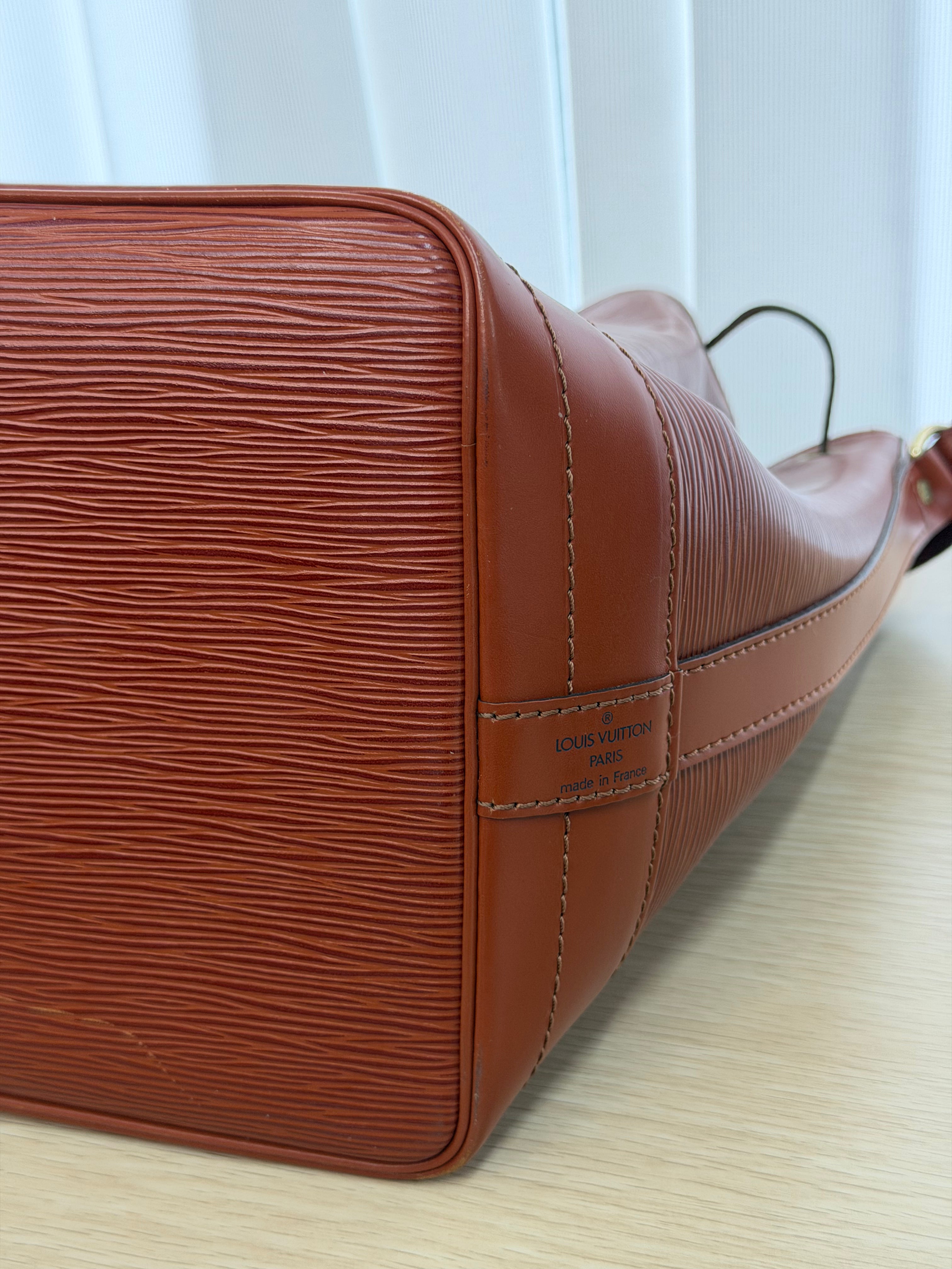 Borsa a Secchiello Louis Vuitton Noé in Pelle Epi Marrone