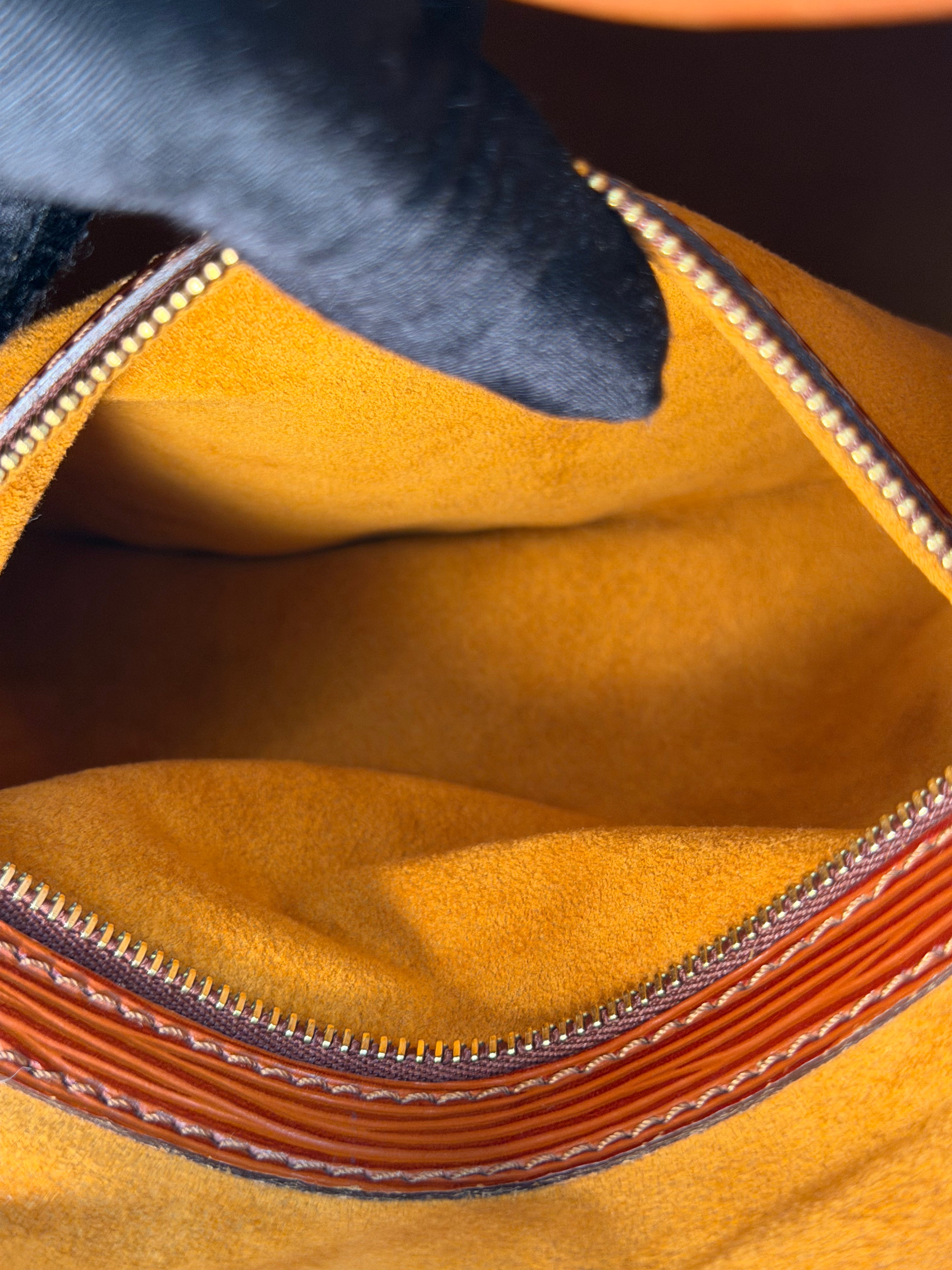Borsa a Secchiello Louis Vuitton Noé in Pelle Epi Marrone