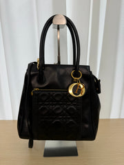 Borsa a Spalla Vintage in Pelle Nera di Christian Dior