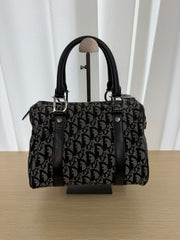 Borsa a Mano Christian Dior Vintage in Tela con Iconico Motivo "Trotter"