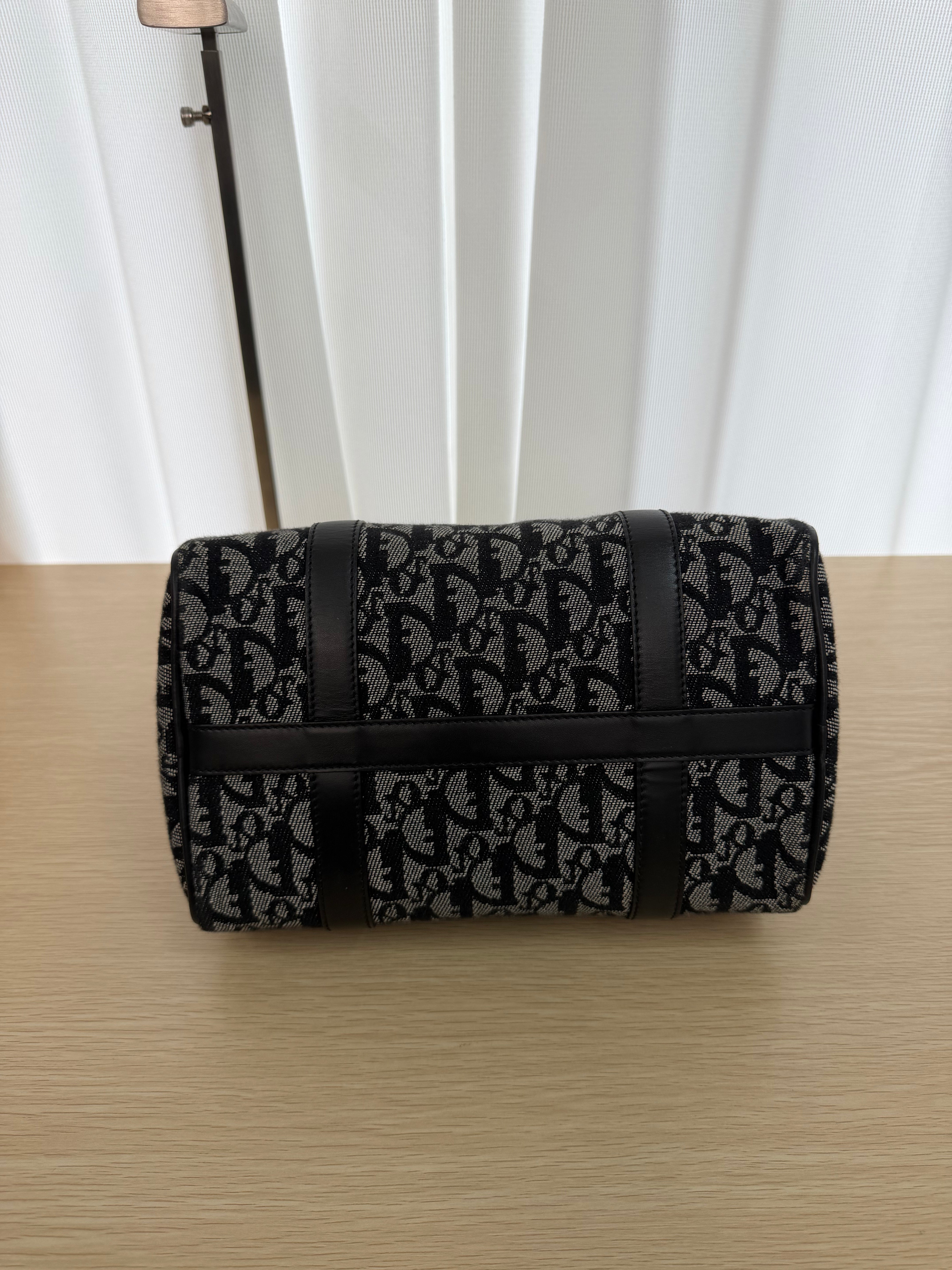 Borsa a Mano Christian Dior Vintage in Tela con Iconico Motivo "Trotter"