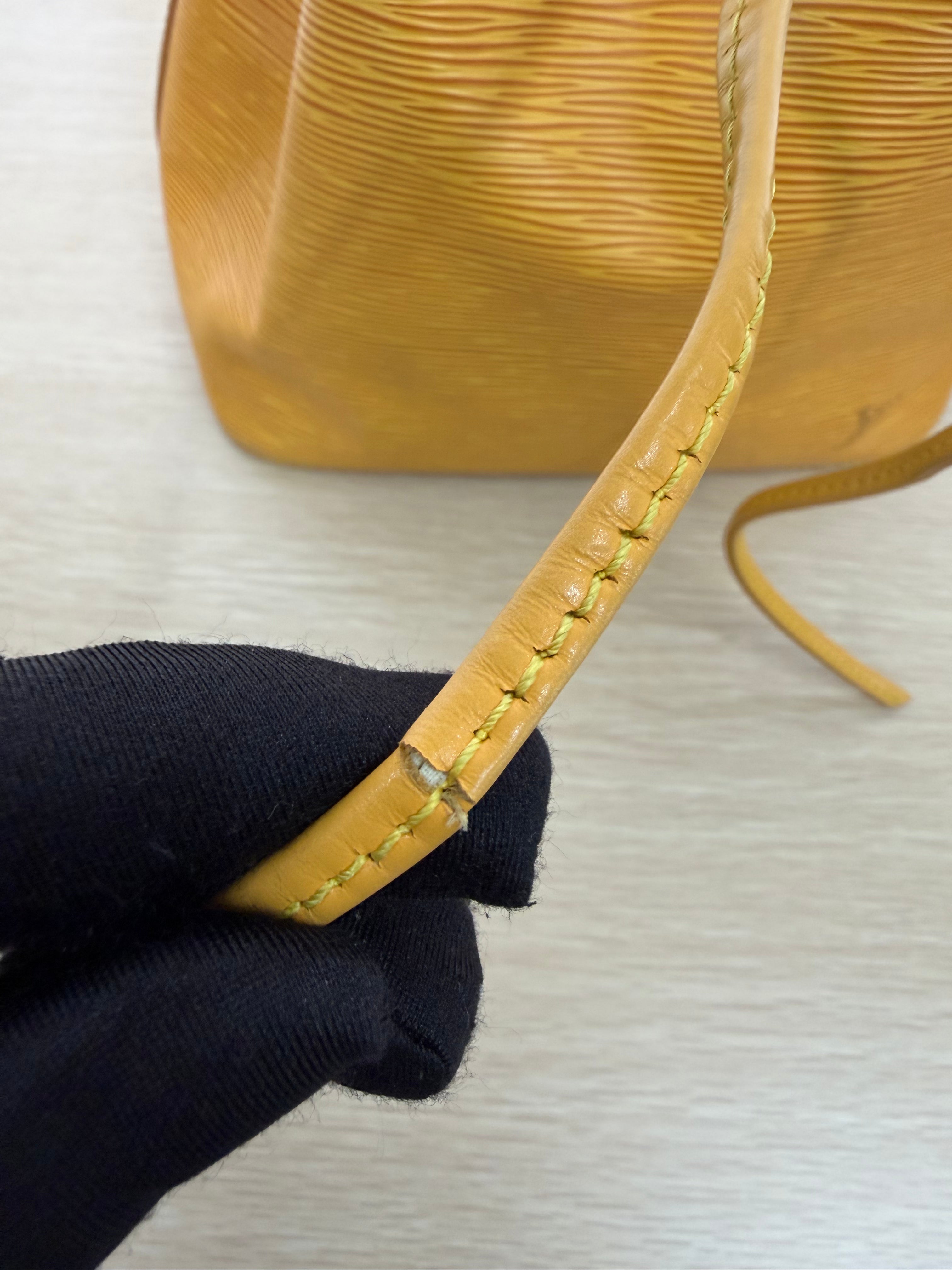 Borsa Louis Vuitton Petit Noé in Pelle Epi Color Giallo Tassil