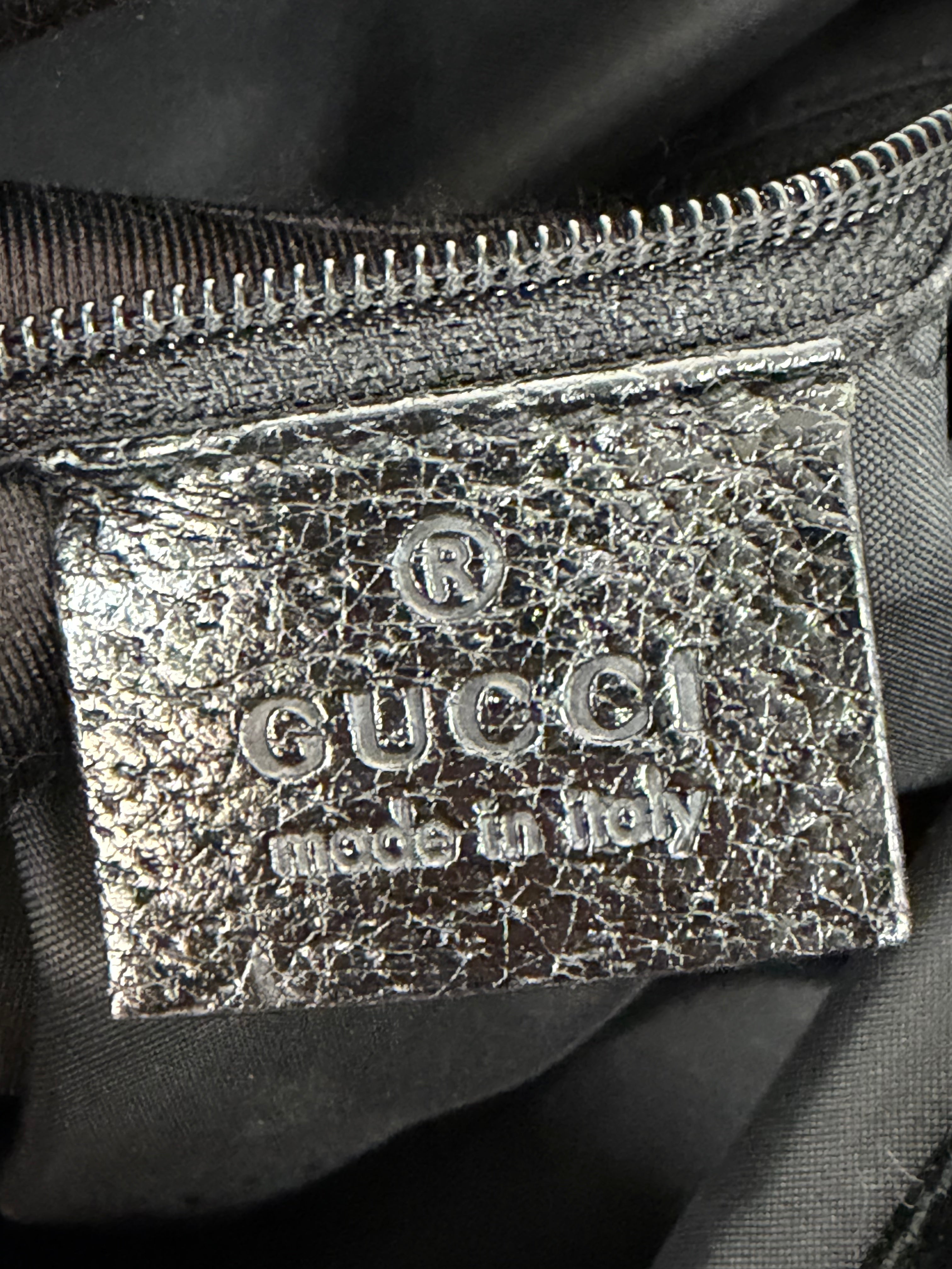 Borsa a spalla Gucci Jackie in Nylon Nero