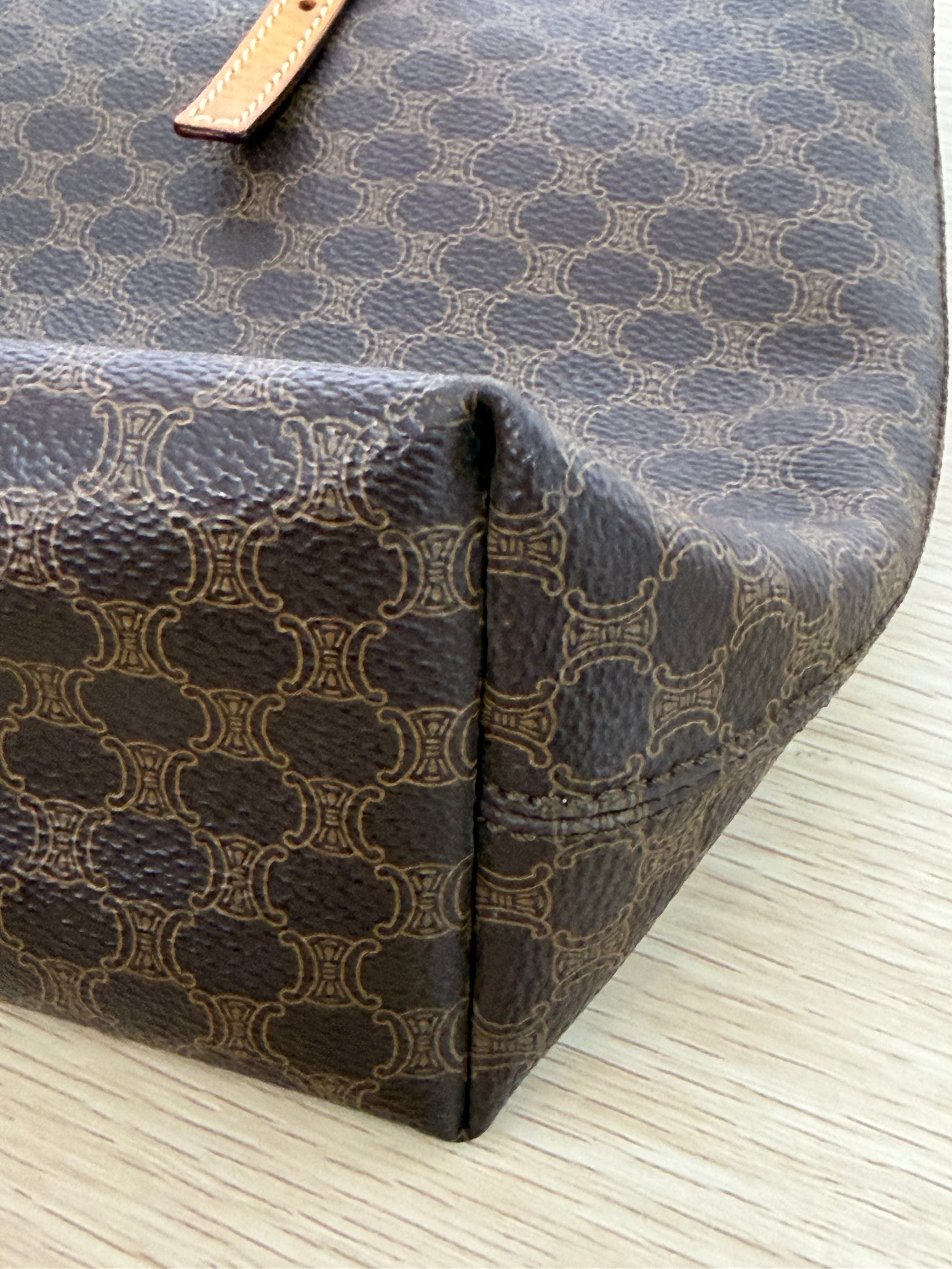 Borsa Tote Vintage Céline con Iconico Motivo Monogram Macadam