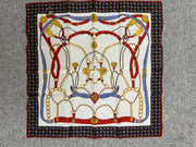 Foulard Vintage Céline con Cuciture Rosse