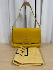 Borsa Fendi Mamma Baguette in Pelle Gialla