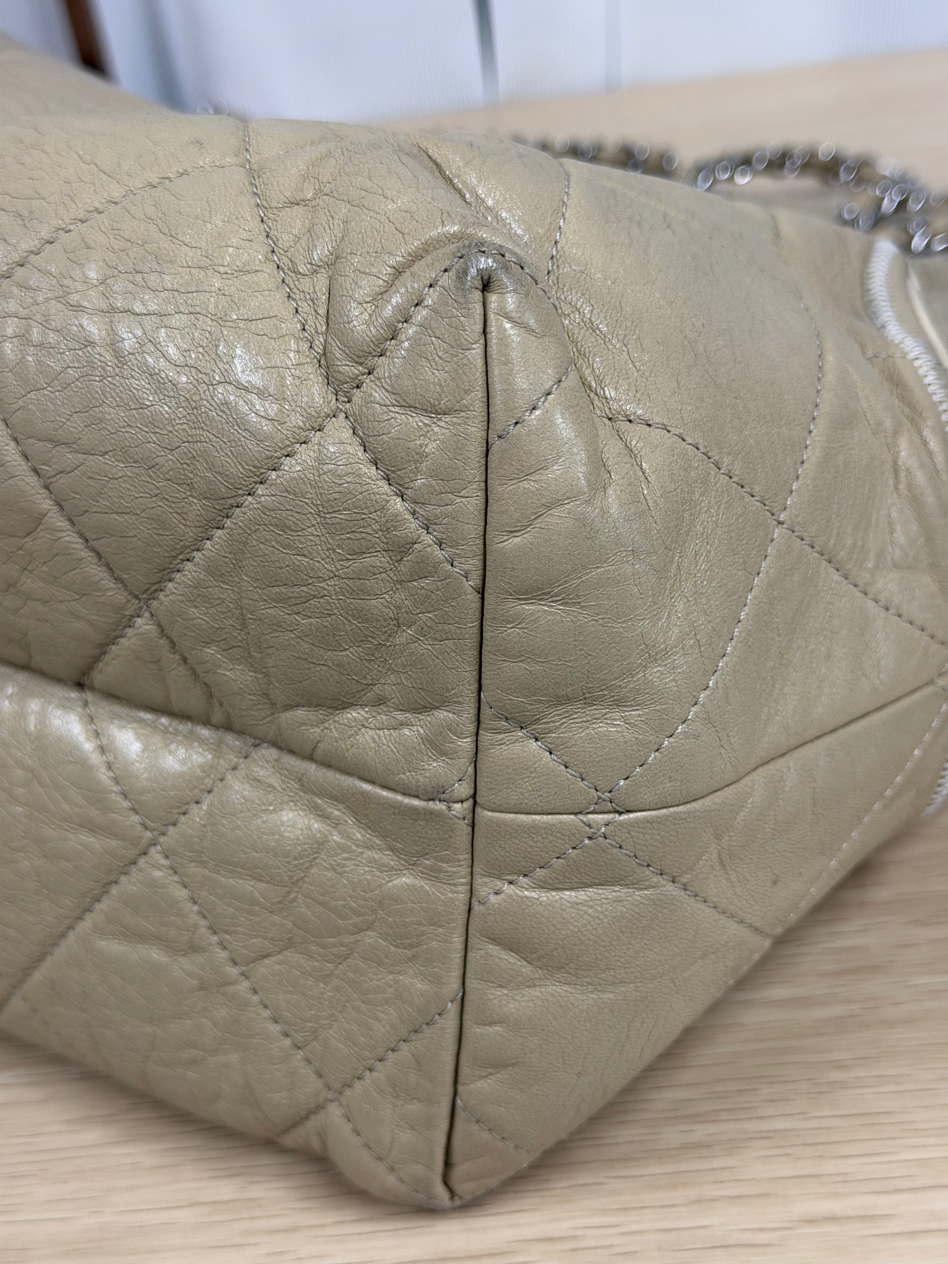 Borsa Chanel Mademoiselle East/West Trapuntata in Pelle Beige