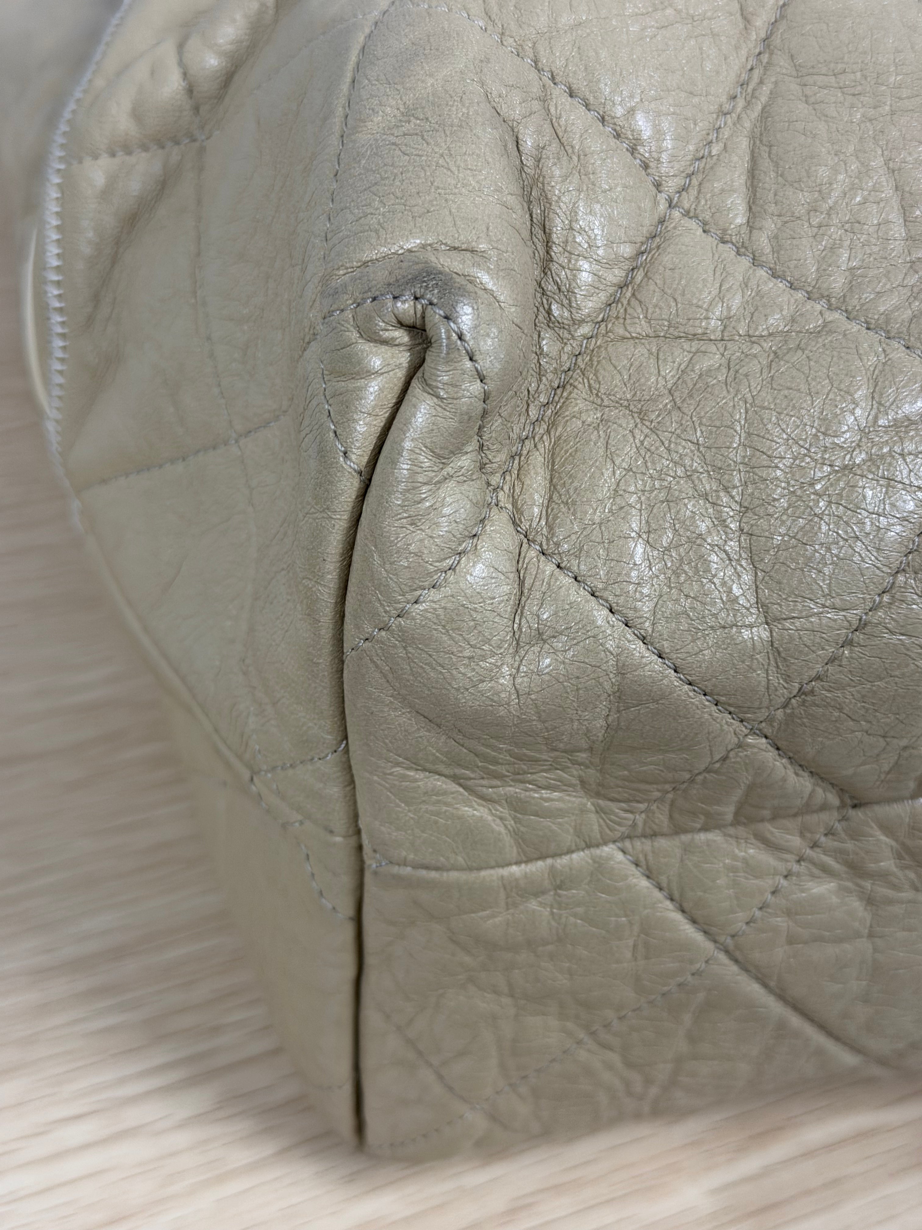 Borsa Chanel Mademoiselle East/West Trapuntata in Pelle Beige