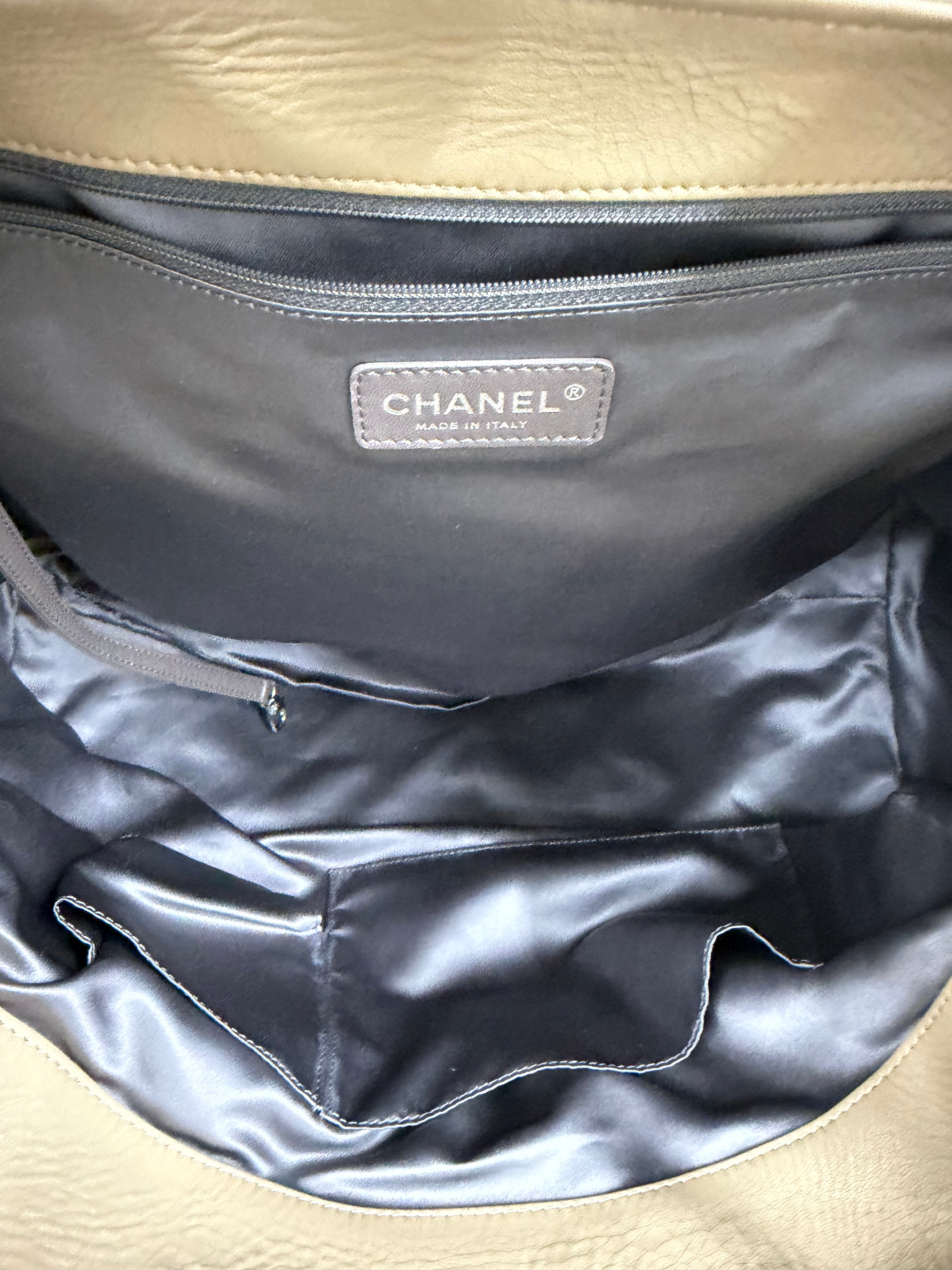 Borsa Chanel Mademoiselle East/West Trapuntata in Pelle Beige