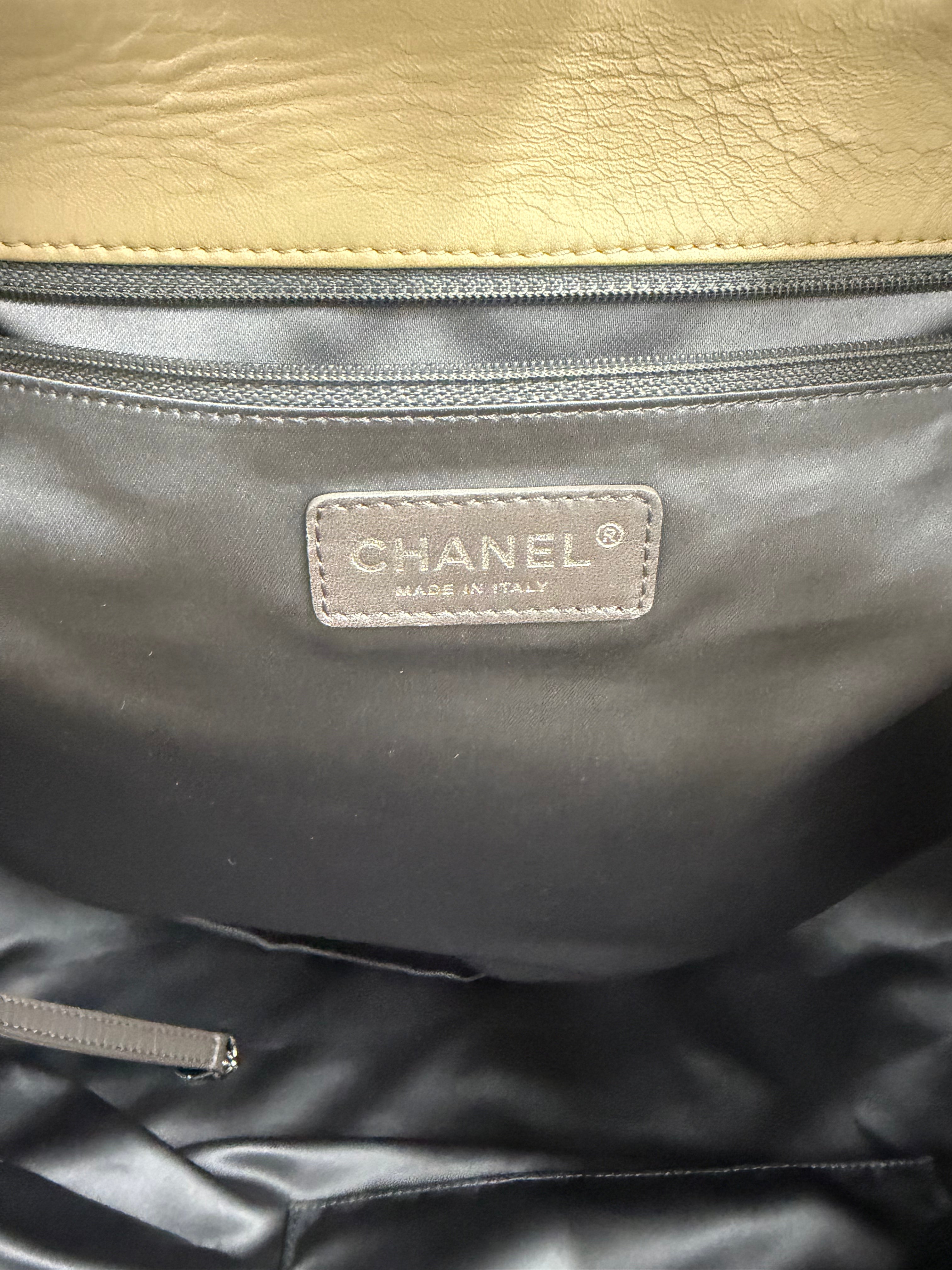 Borsa Chanel Mademoiselle East/West Trapuntata in Pelle Beige