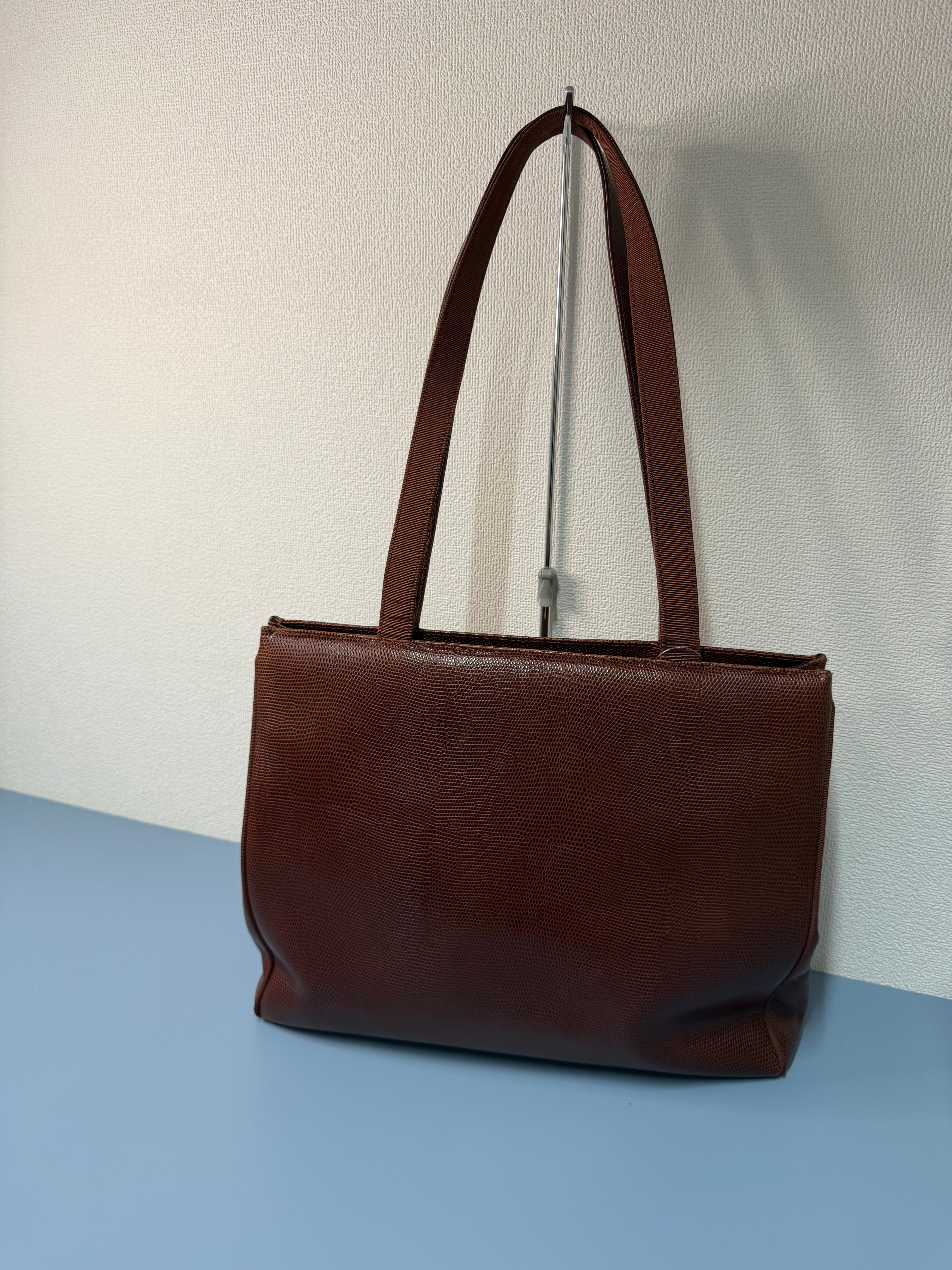 Borsa Tote Vintage in Pelle Marrone di Salvatore Ferragamo