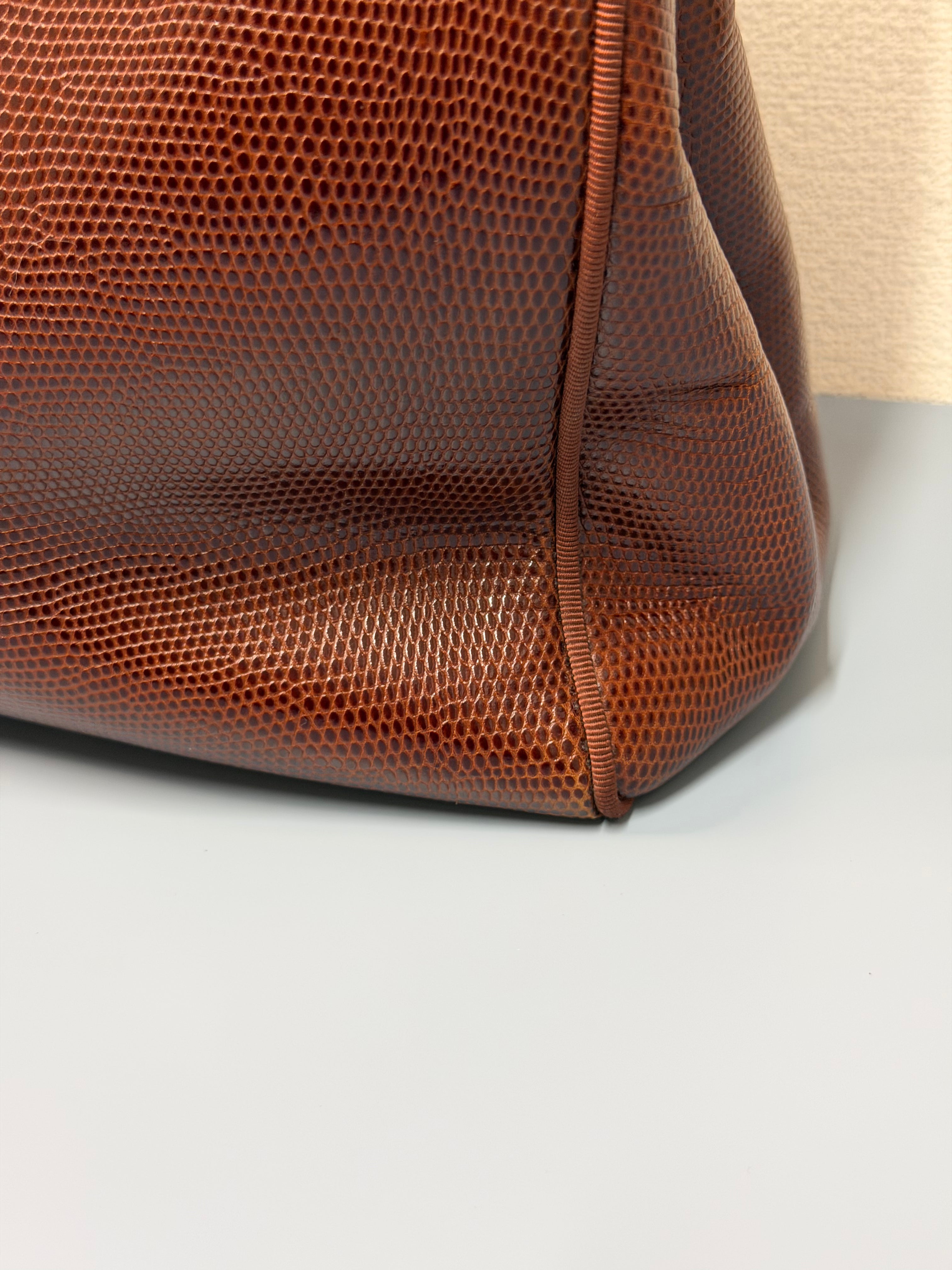 Borsa Tote Vintage in Pelle Marrone di Salvatore Ferragamo