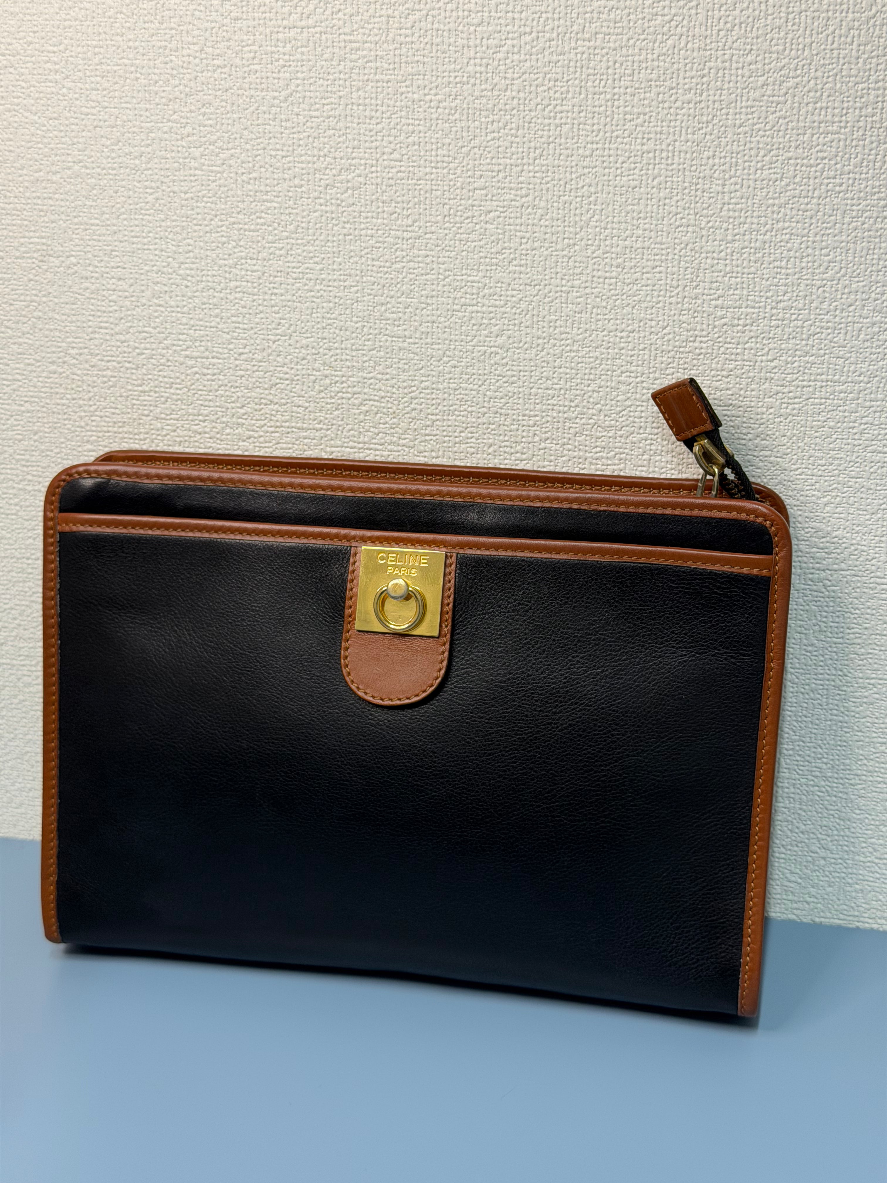 Pochette Vintage di Céline in Pelle Nera