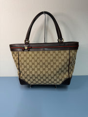 Borsa Tote Gucci in Tela GG Beige