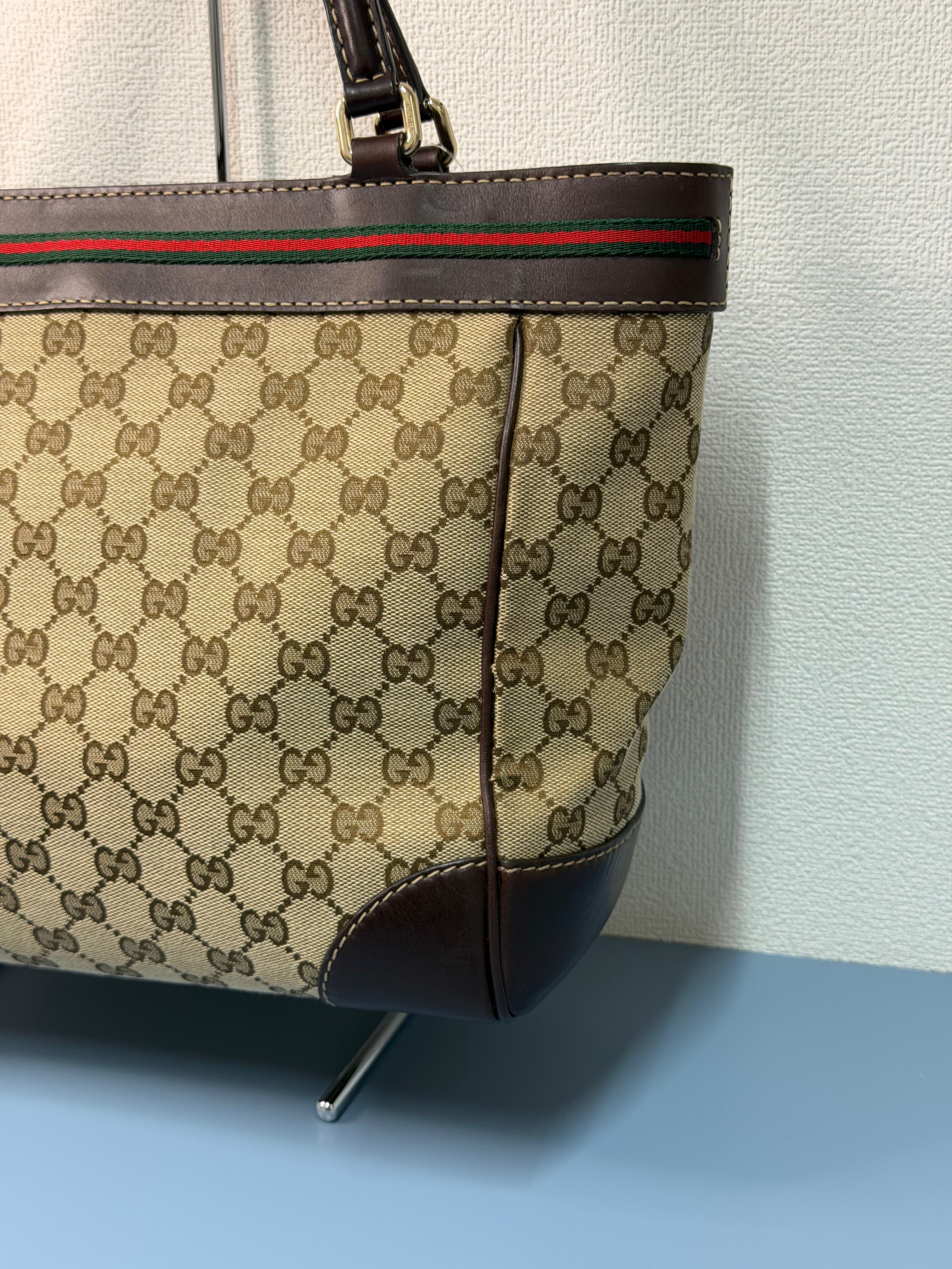 Borsa Tote Gucci in Tela GG Beige