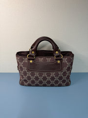 Borsa a Mano Céline Paris Macadam Boogie in Tela Bordeaux