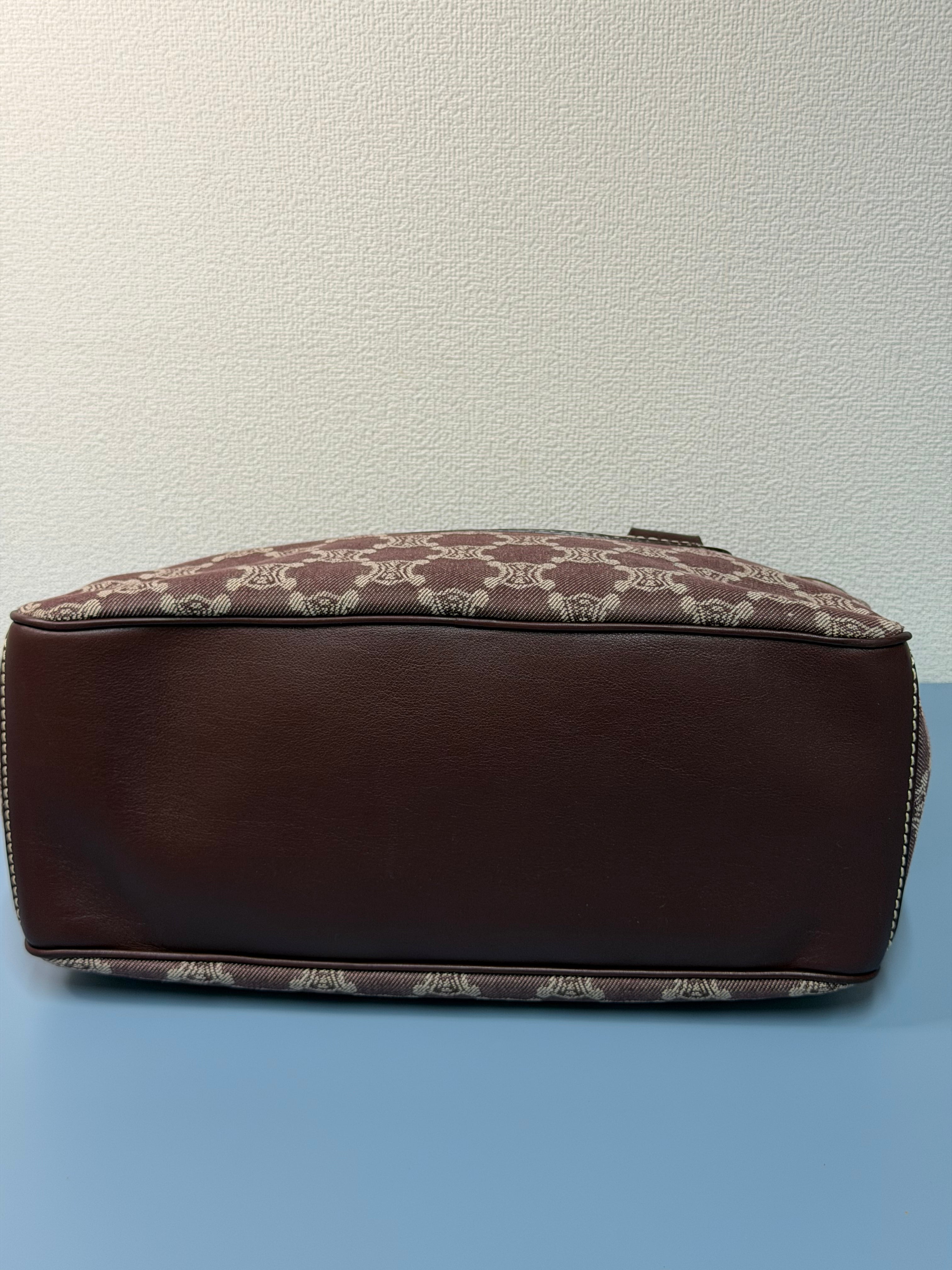 Borsa a Mano Céline Paris Macadam Boogie in Tela Bordeaux