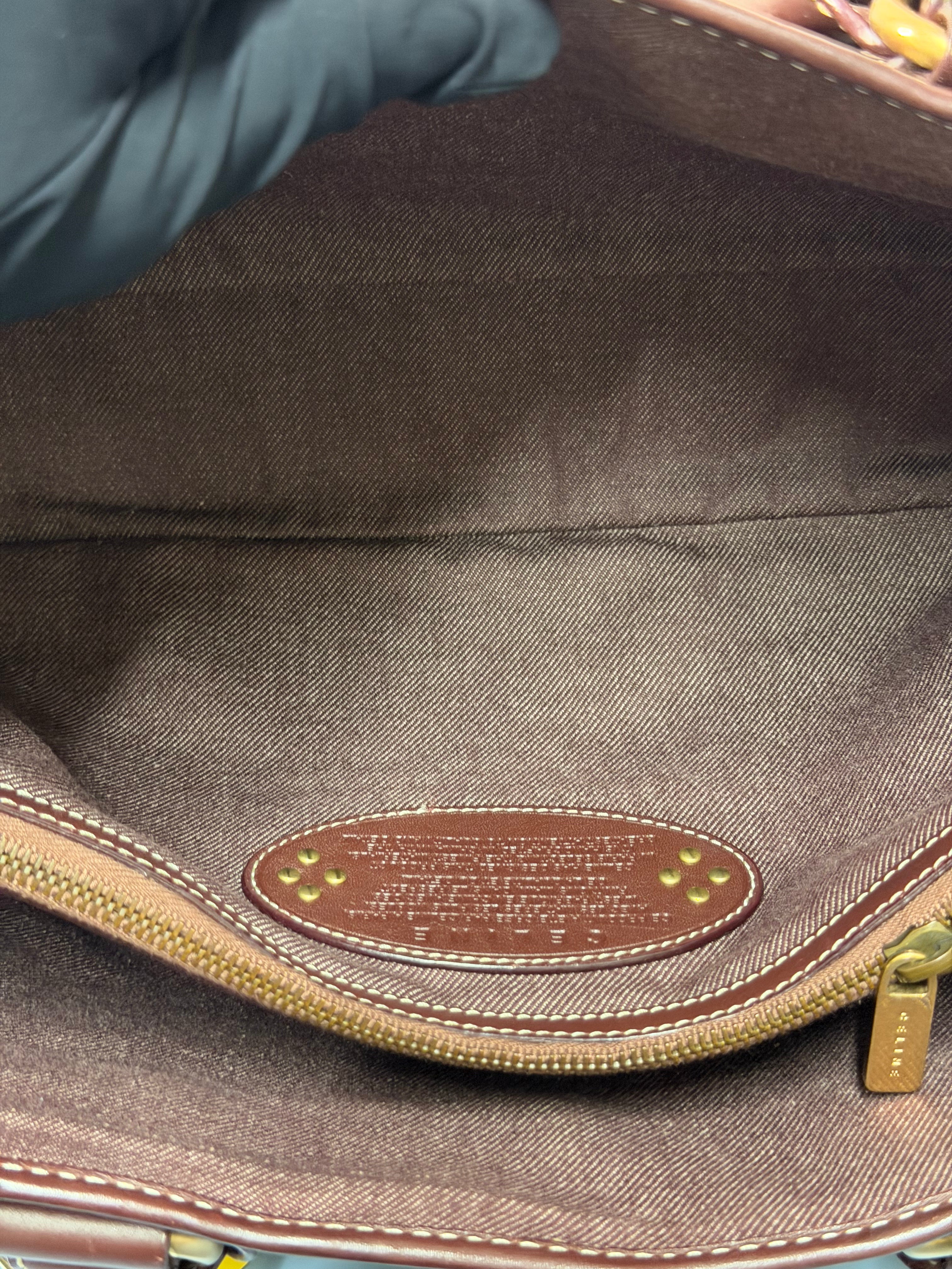 Borsa a Mano Céline Paris Macadam Boogie in Tela Bordeaux