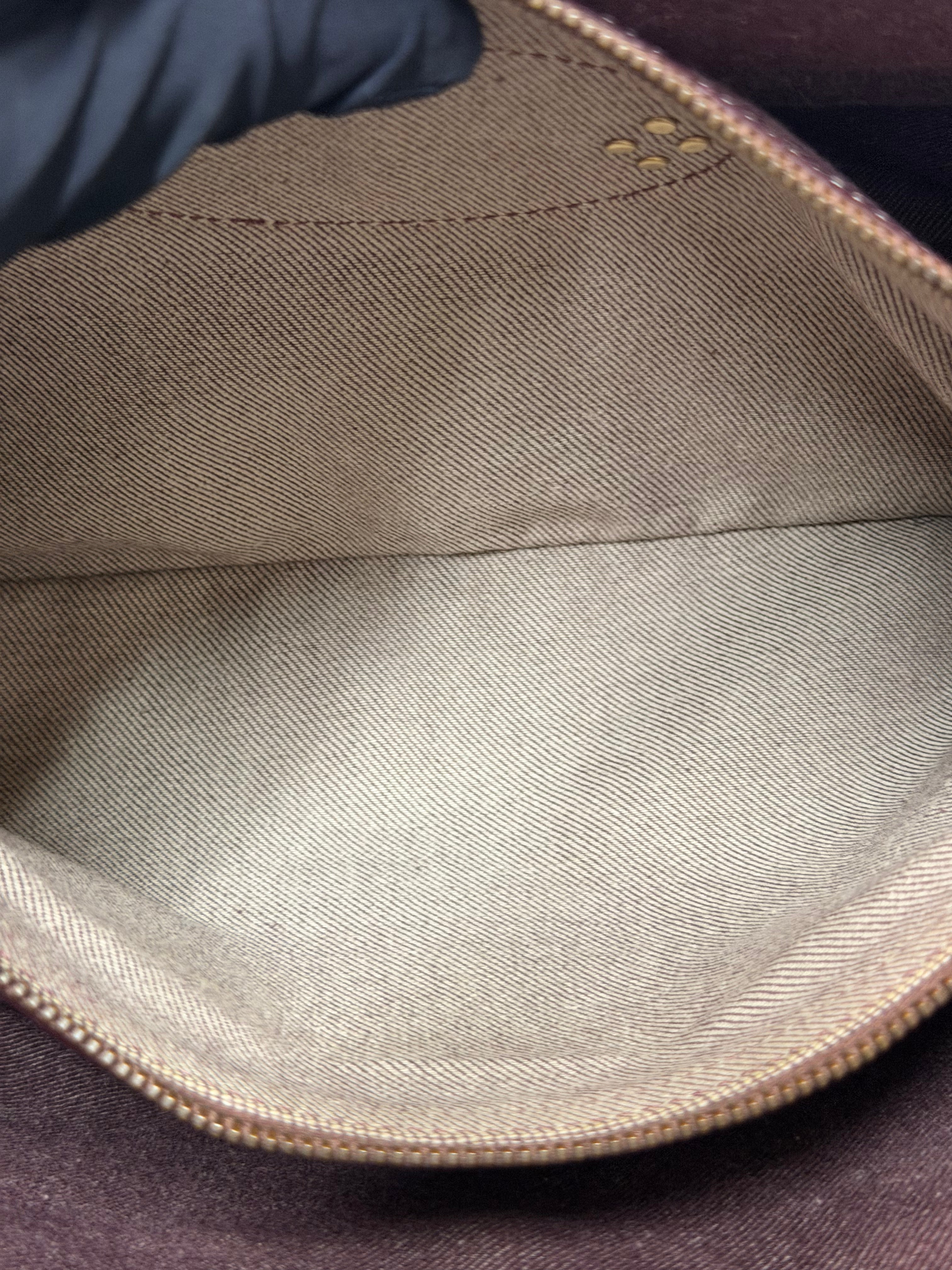Borsa a Mano Céline Paris Macadam Boogie in Tela Bordeaux