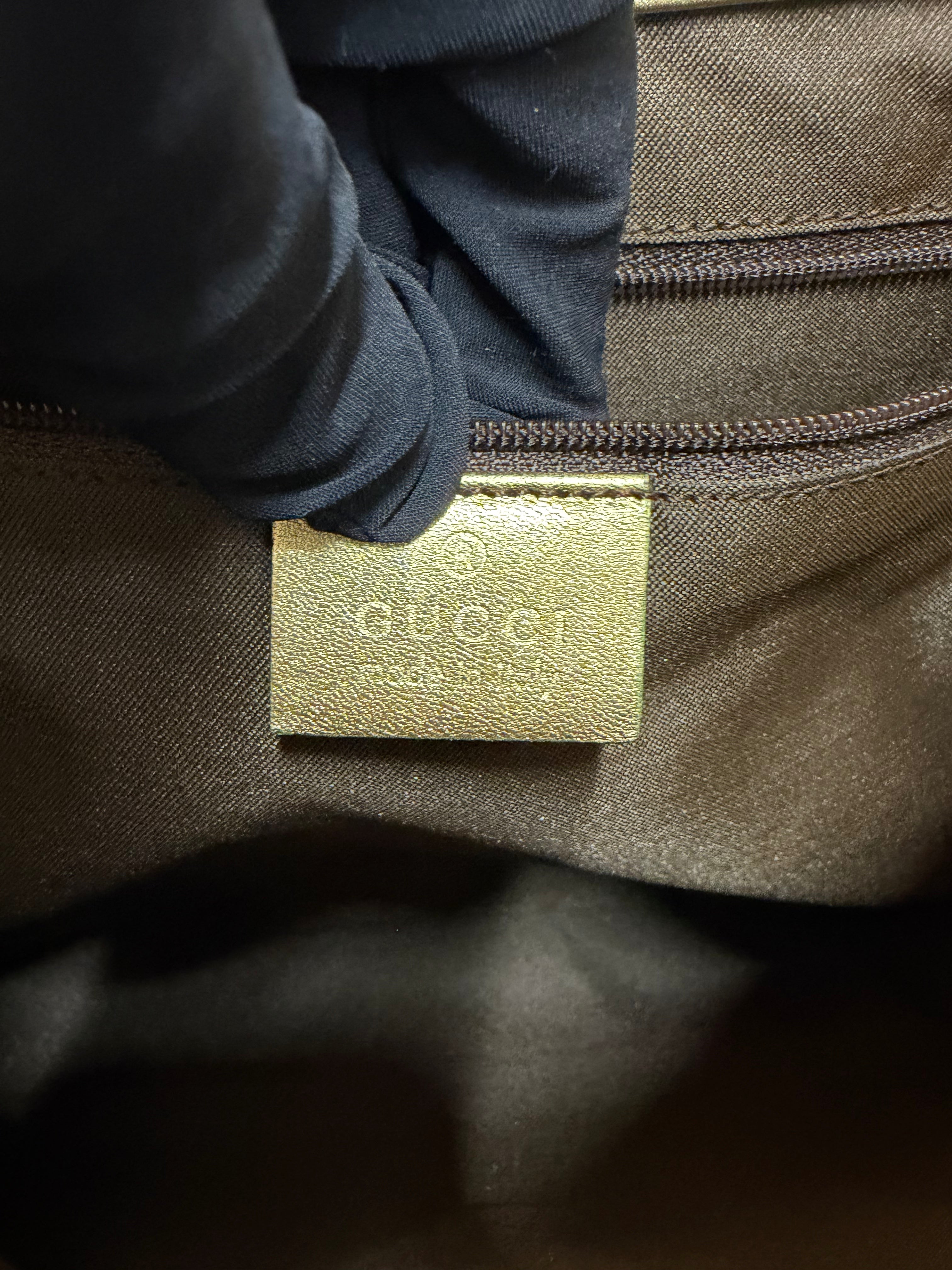 Borsa Jackie di Gucci con Finiture in Pelle Metallizzata Dorata