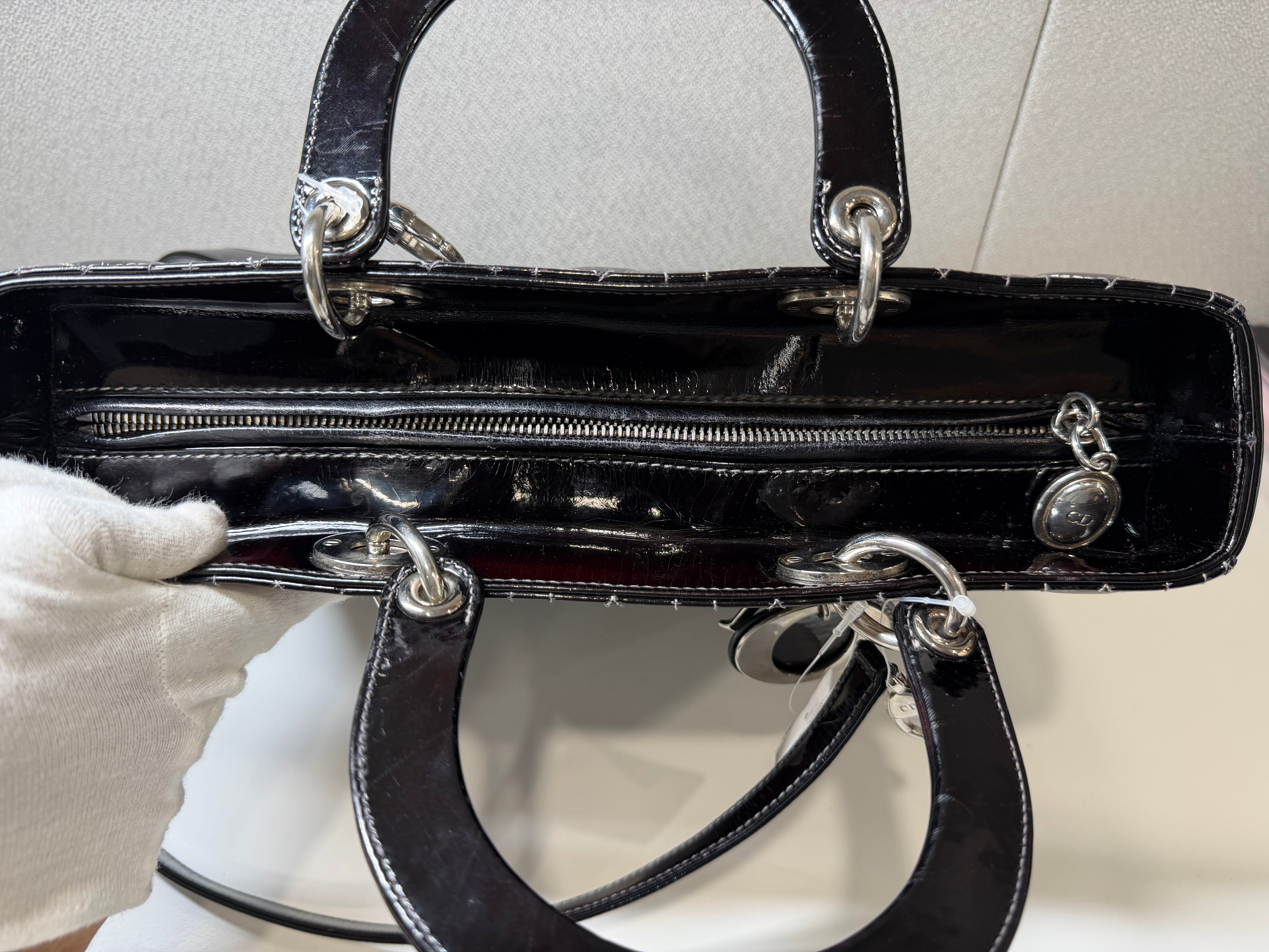 Borsa Lady Dior in Vernice