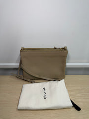 Borsa a Tracolla Céline Trio in Pelle Beige