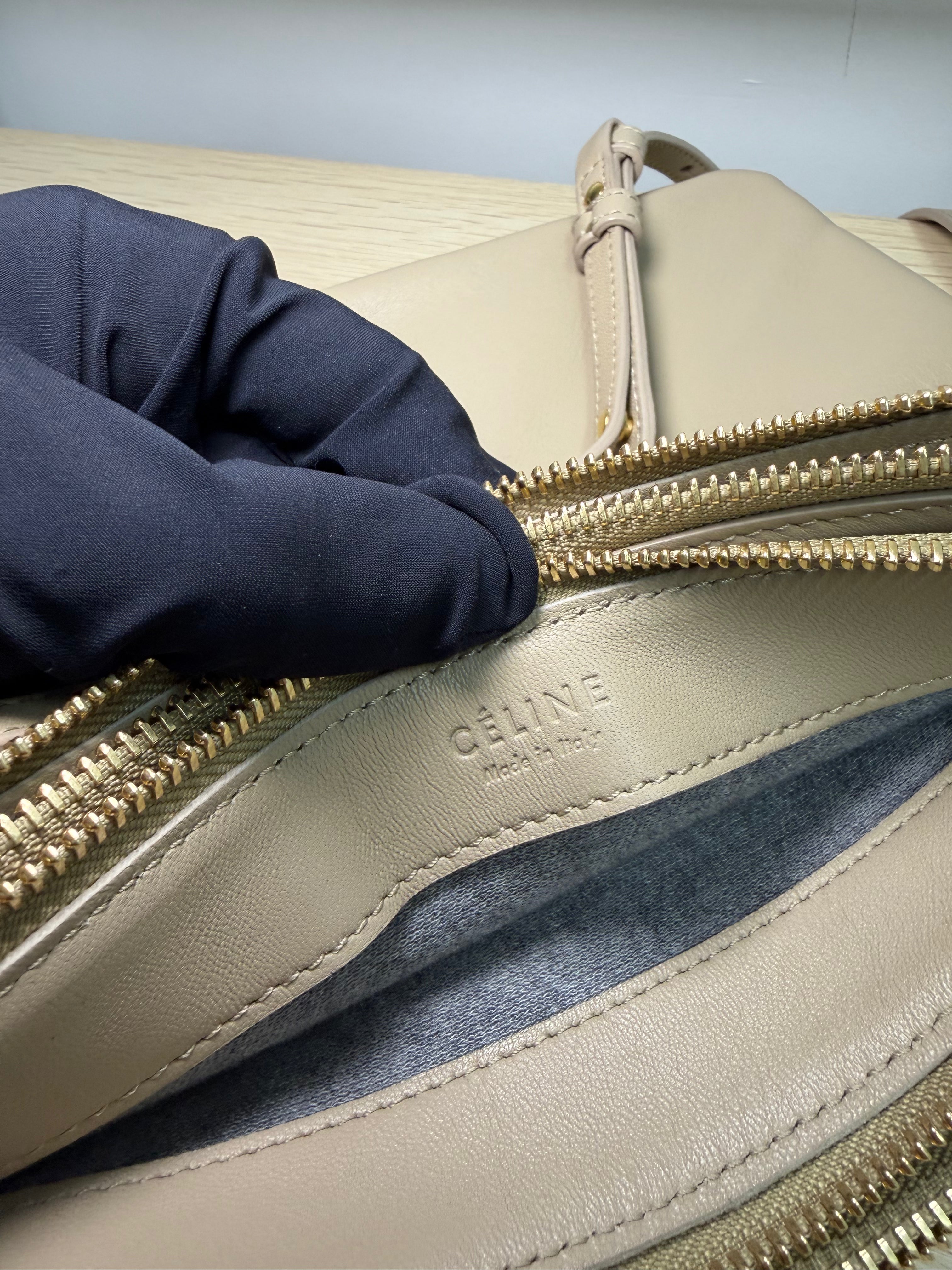 Borsa a Tracolla Céline Trio in Pelle Beige