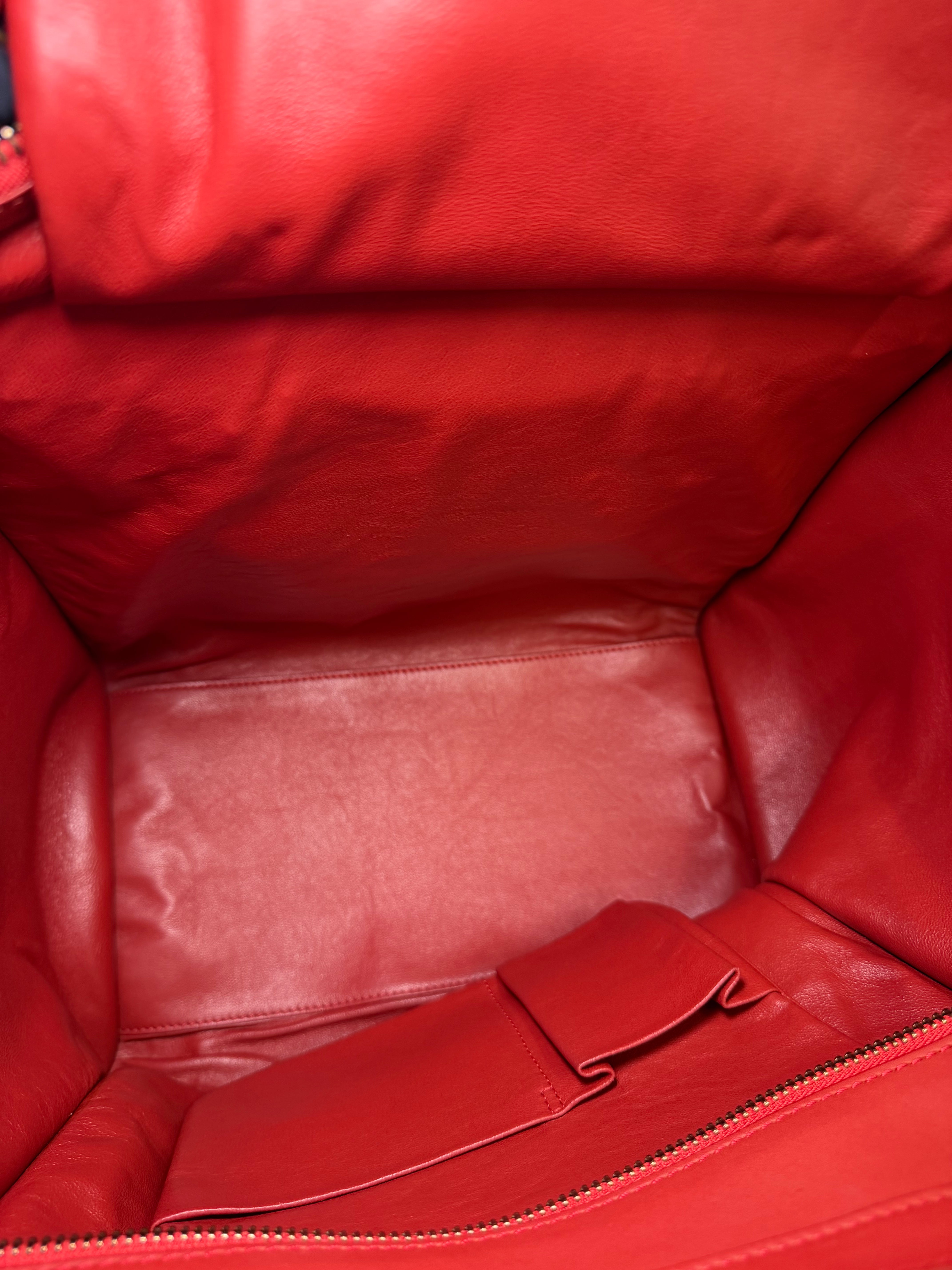 Borsa Céline Luggage in Pelle Liscia Rossa