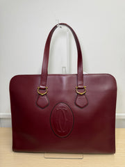 Borsa Tote Cartier in Pelle Bordeaux