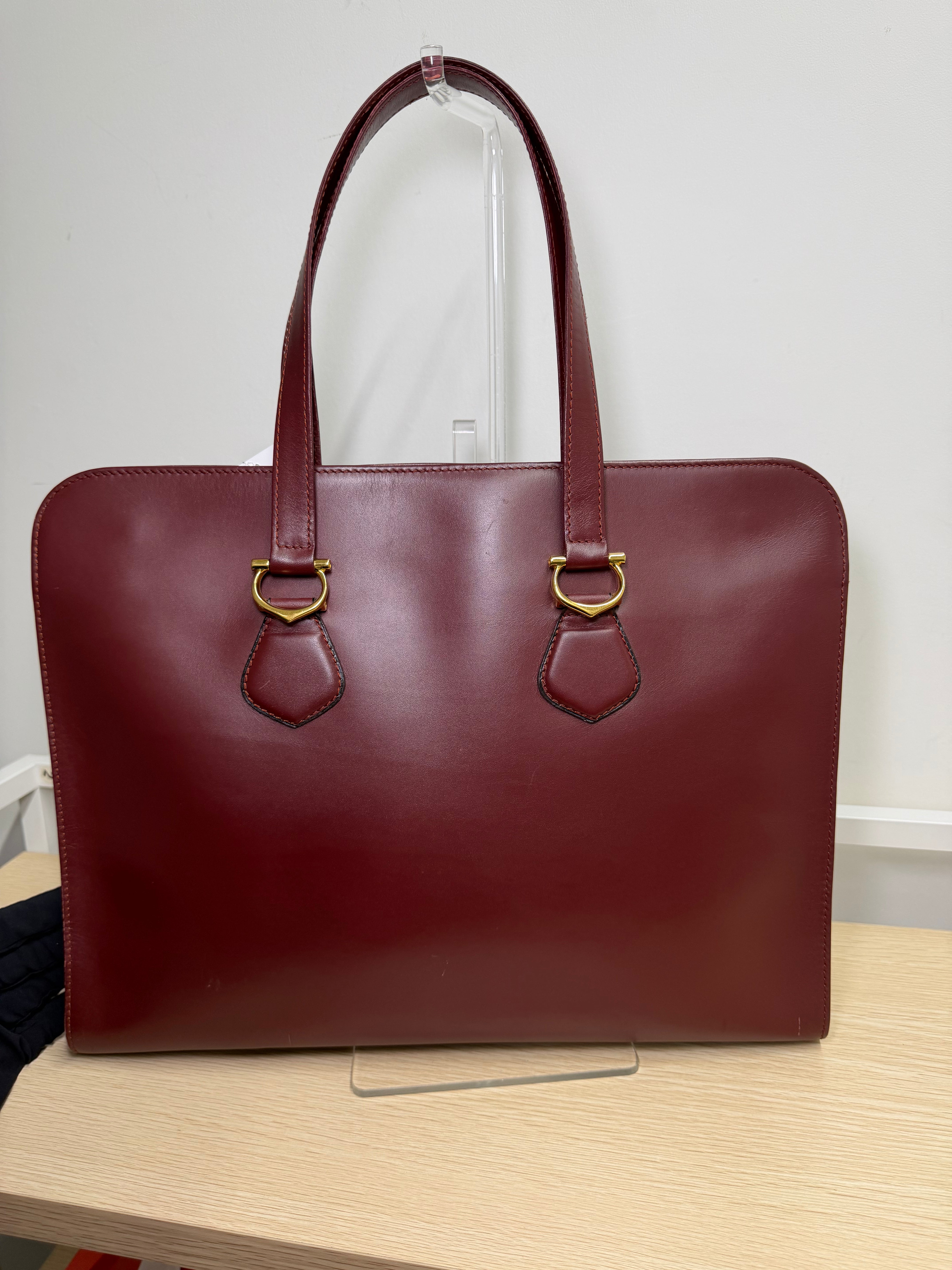 Borsa Tote Cartier in Pelle Bordeaux