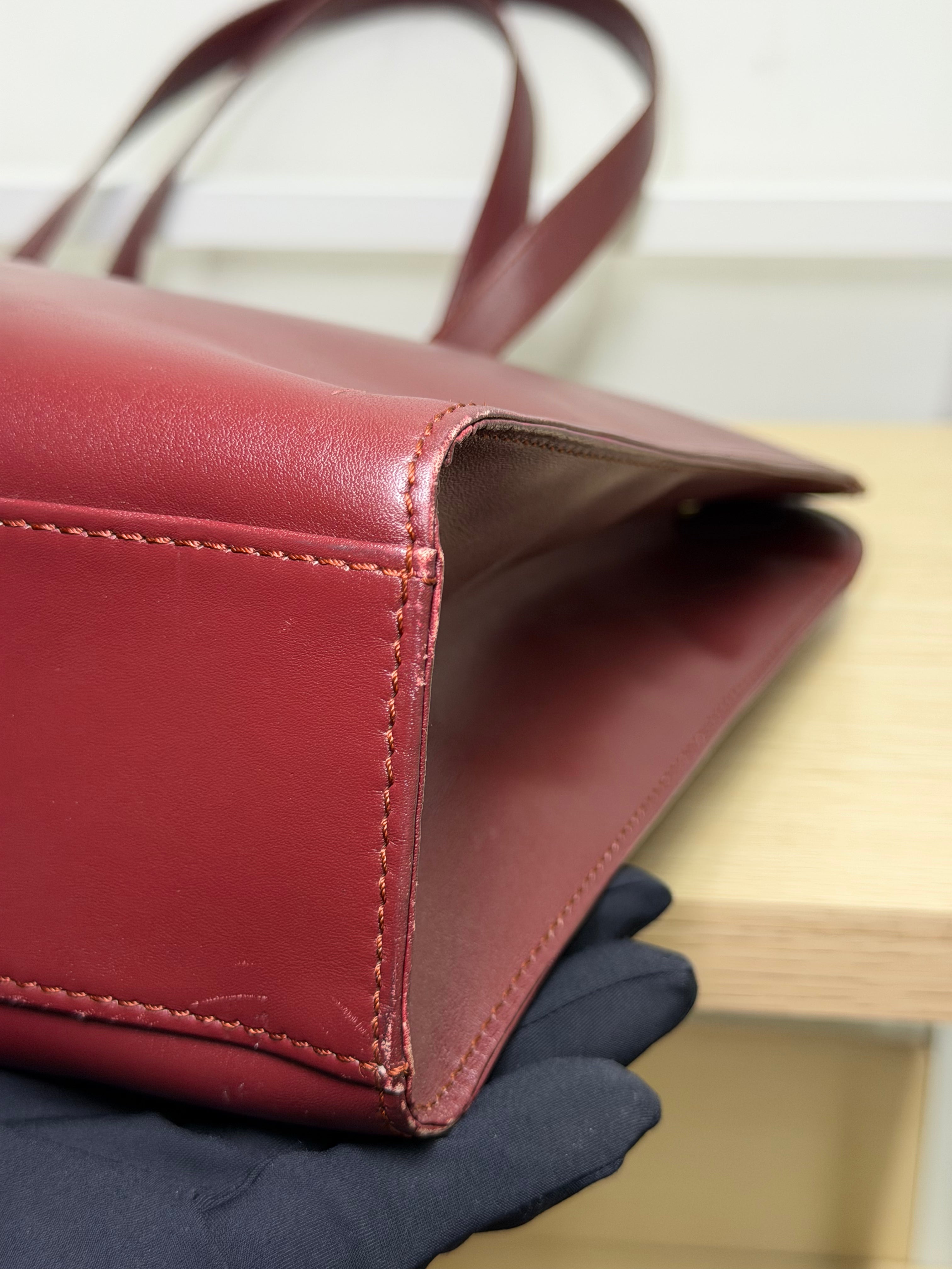Borsa Tote Cartier in Pelle Bordeaux
