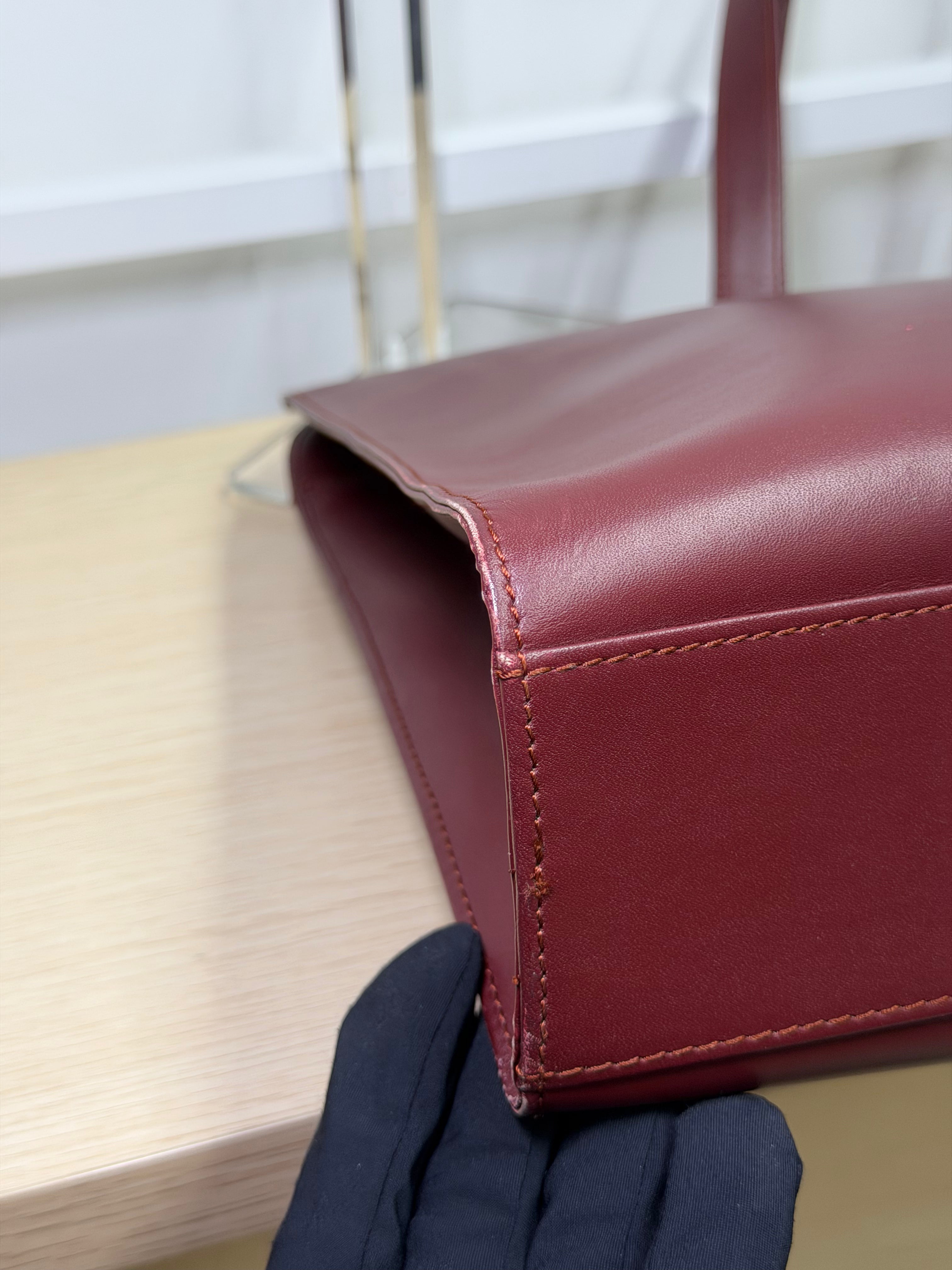 Borsa Tote Cartier in Pelle Bordeaux