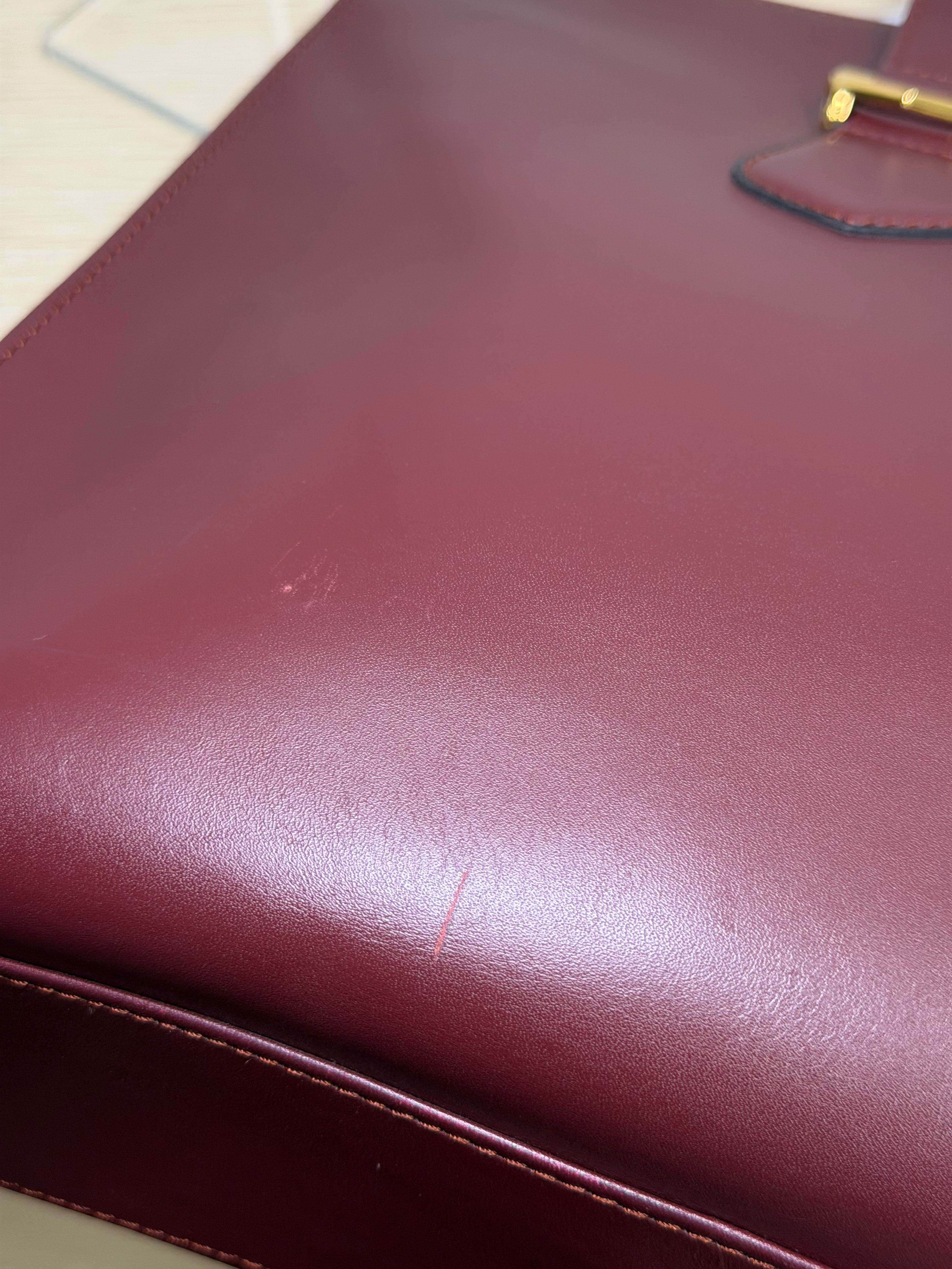 Borsa Tote Cartier in Pelle Bordeaux