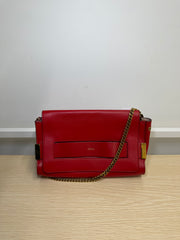 Pochette Chloé Elle Chain in Pelle Rossa