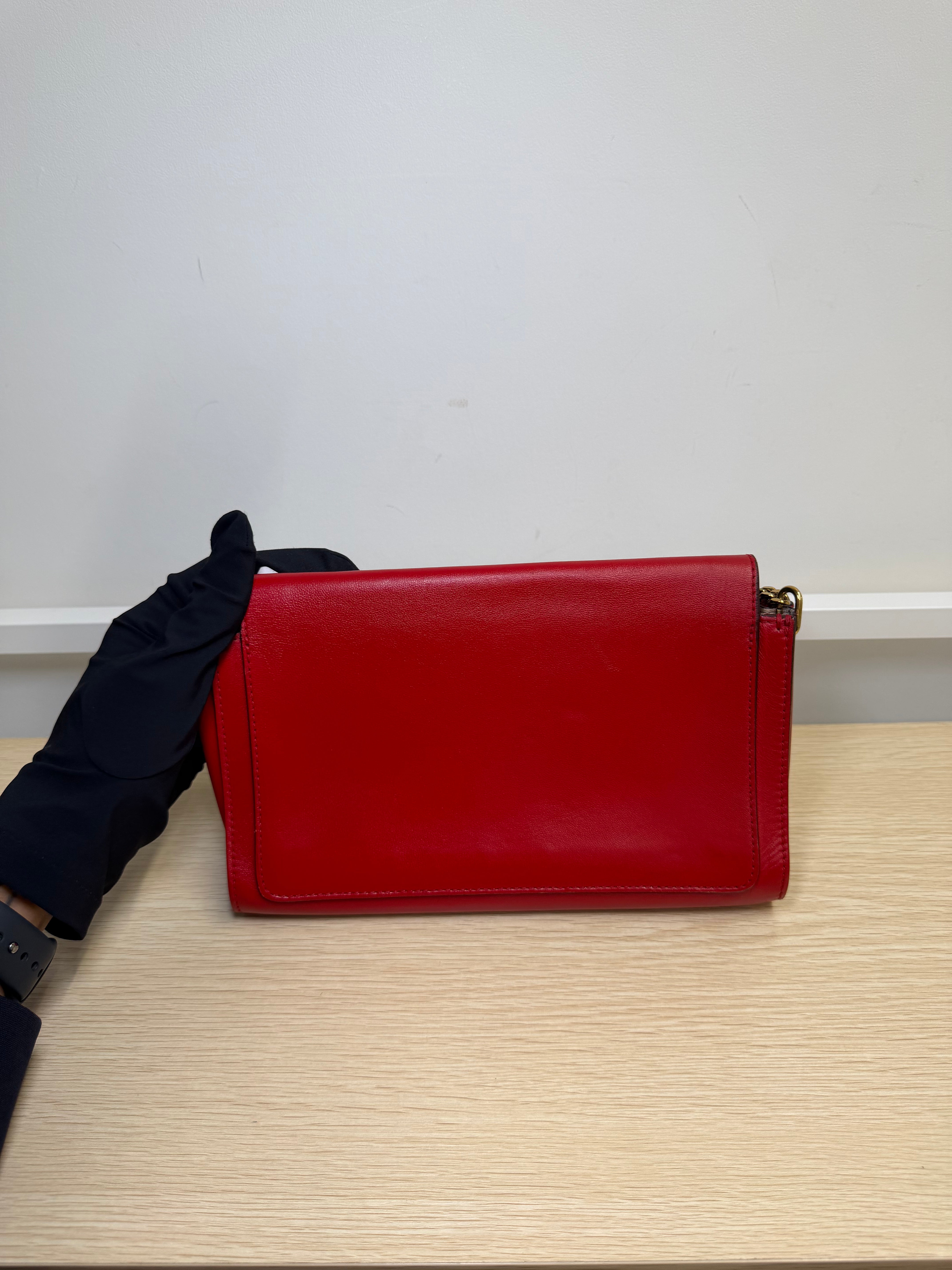Pochette Chloé Elle Chain in Pelle Rossa