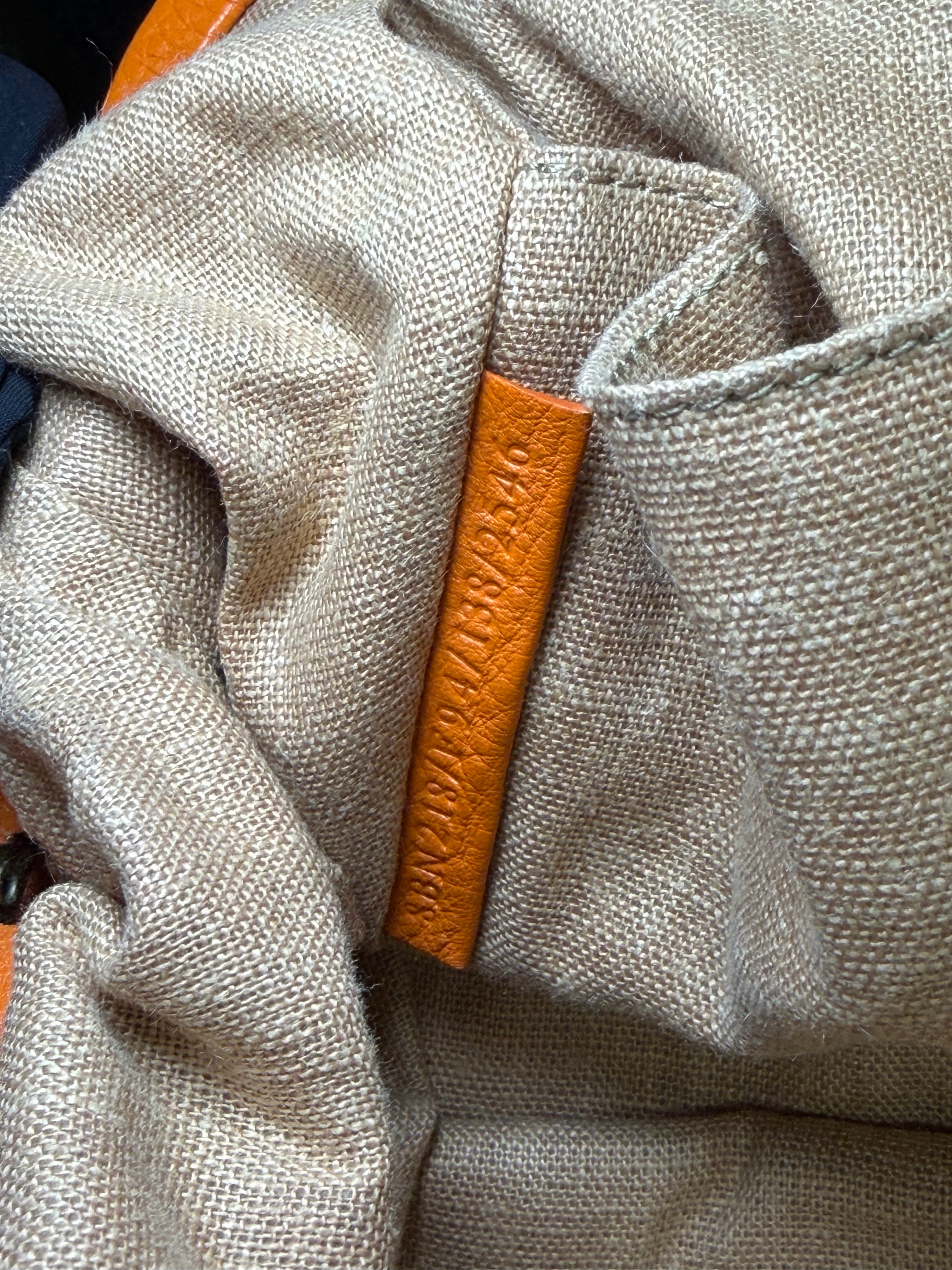 Borsa a Mano Fendi Selleria in Pelle Martellata Color Arancione