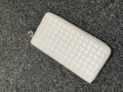 Portafoglio con Zip CELINE C Charm Trapuntato in Pelle Grigio