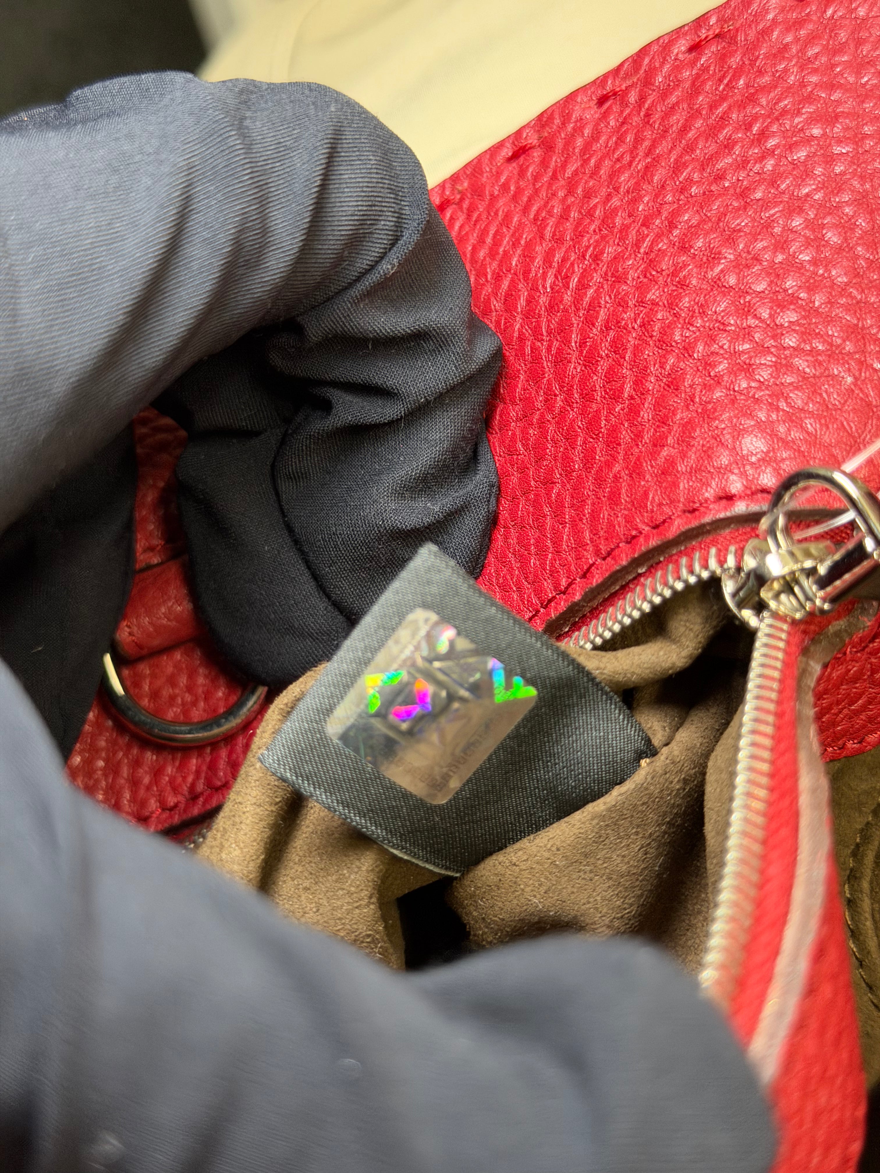 Borsa a Secchiello Fendi Selleria Anna in Pelle Rossa