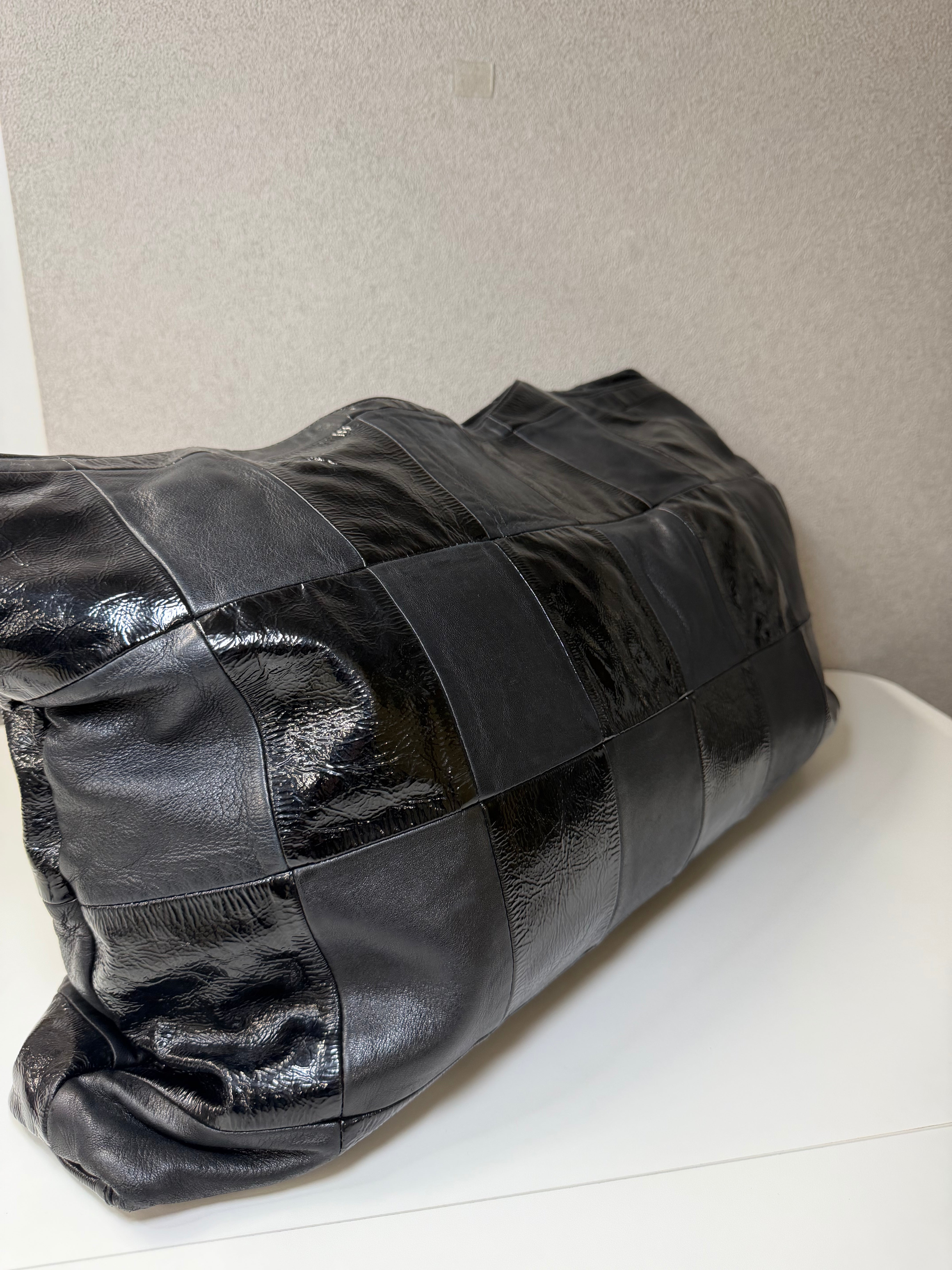 Borsa Tote Chanel Brooklyn Ligne Patchwork Large Cabas in Pelle Nera