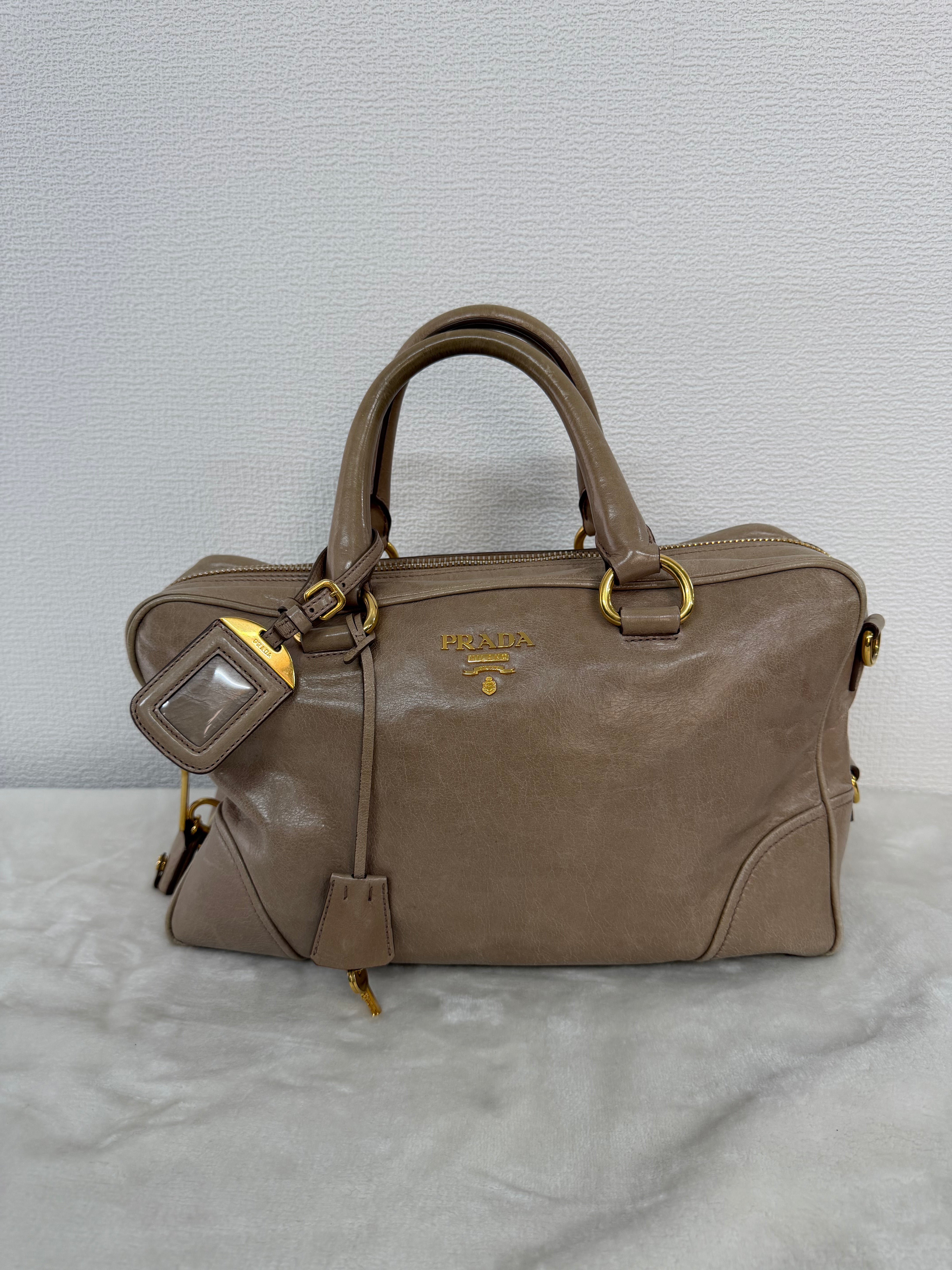 Borsa Bauletto Prada in Vitello Shine