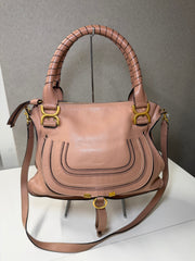 Borsa Chloé Marcie in Pelle Rosa Cipria